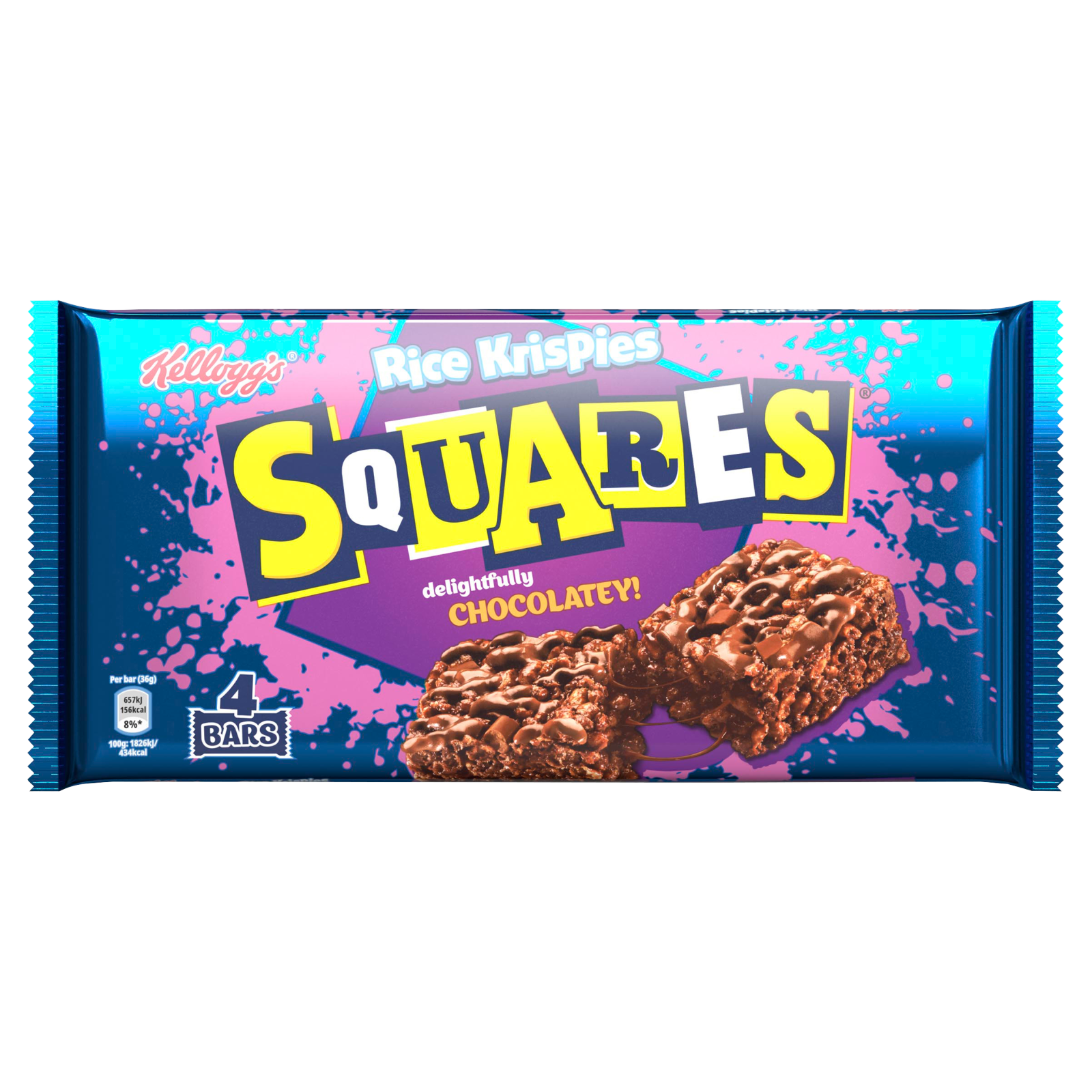Kellogg's Delightfully Chocolatey Squares, 4 x 36g