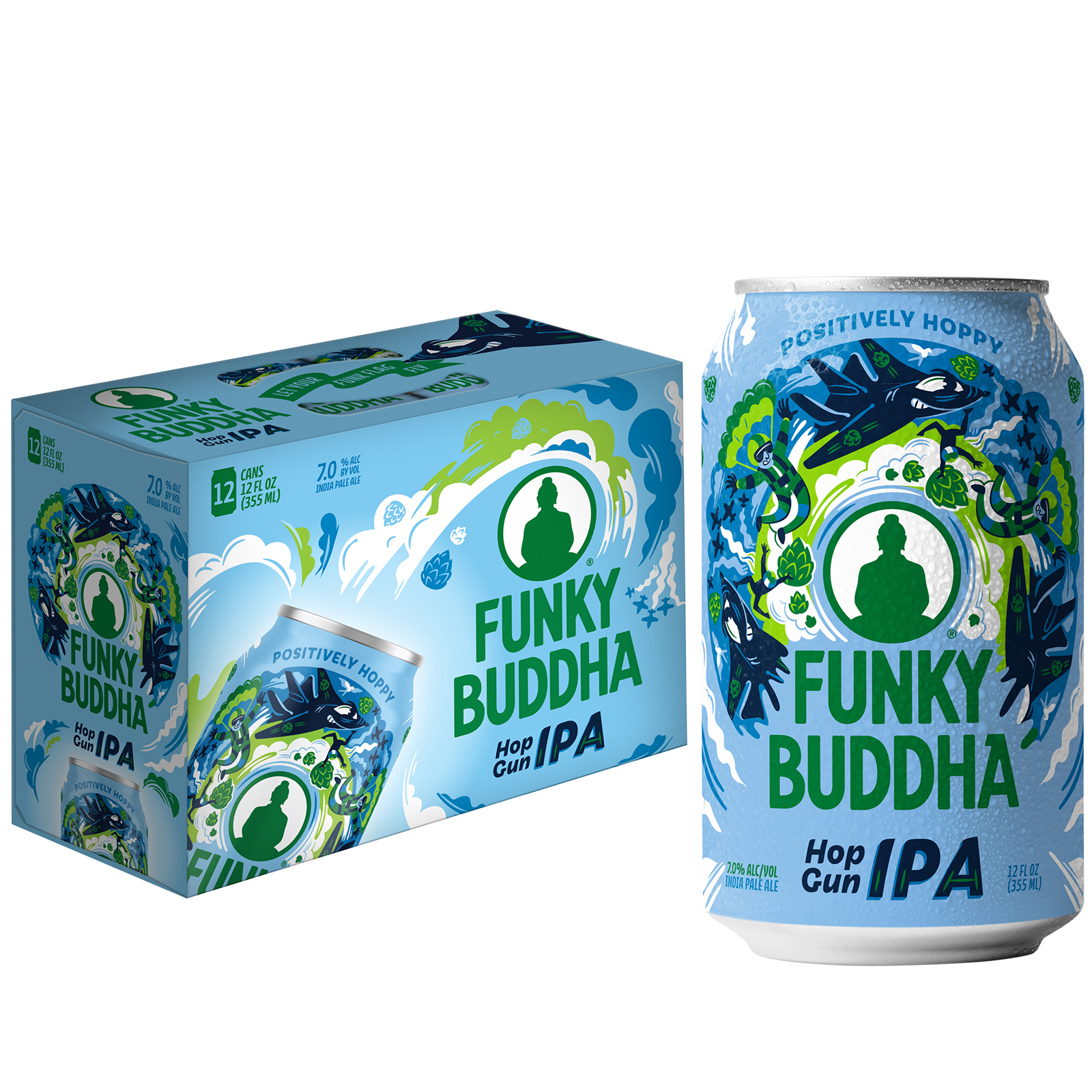 Funky Buddha Hop Gun IPA 12pk 12oz Can 7.0% ABV