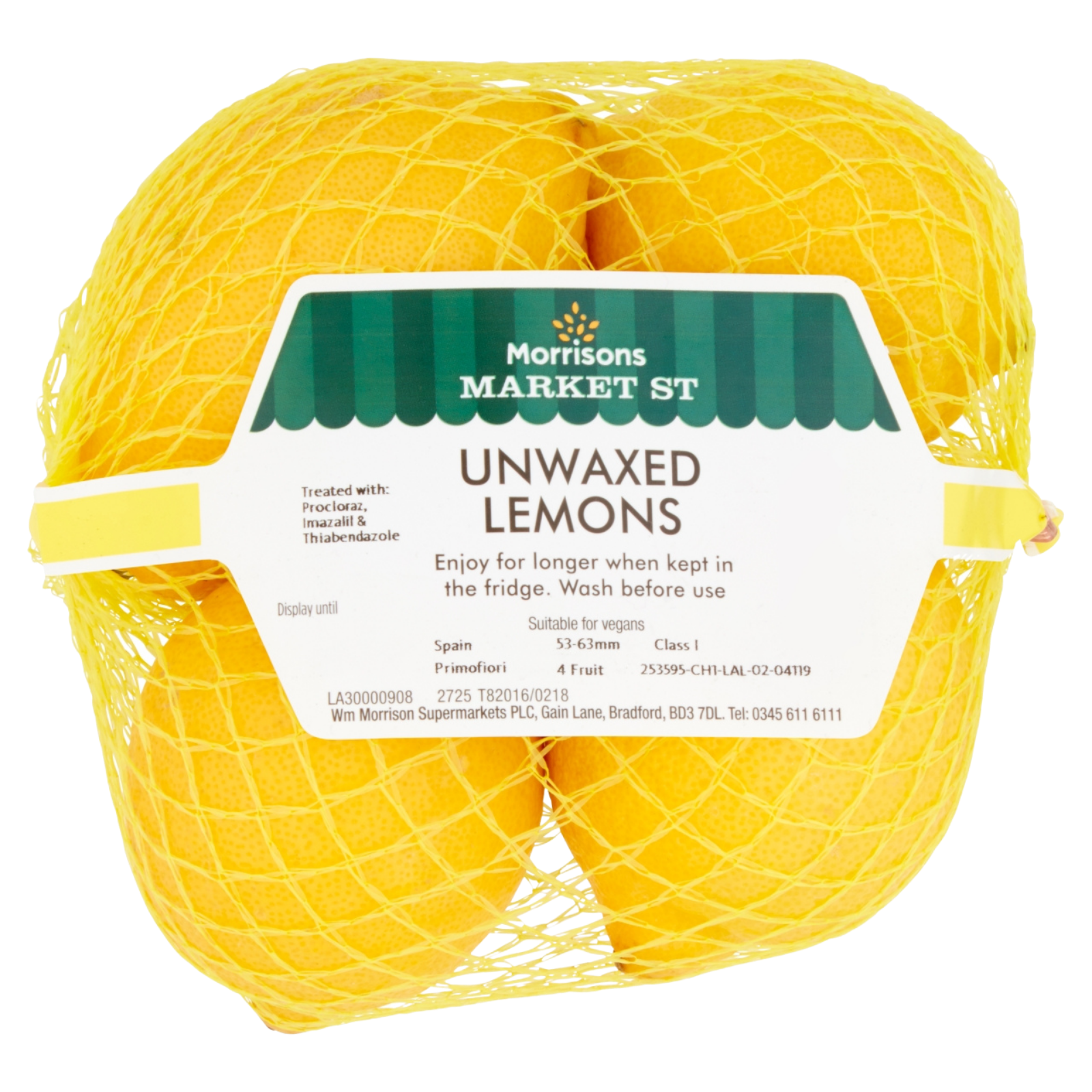Morrisons Unwaxed Lemon Bumper, 4pcs