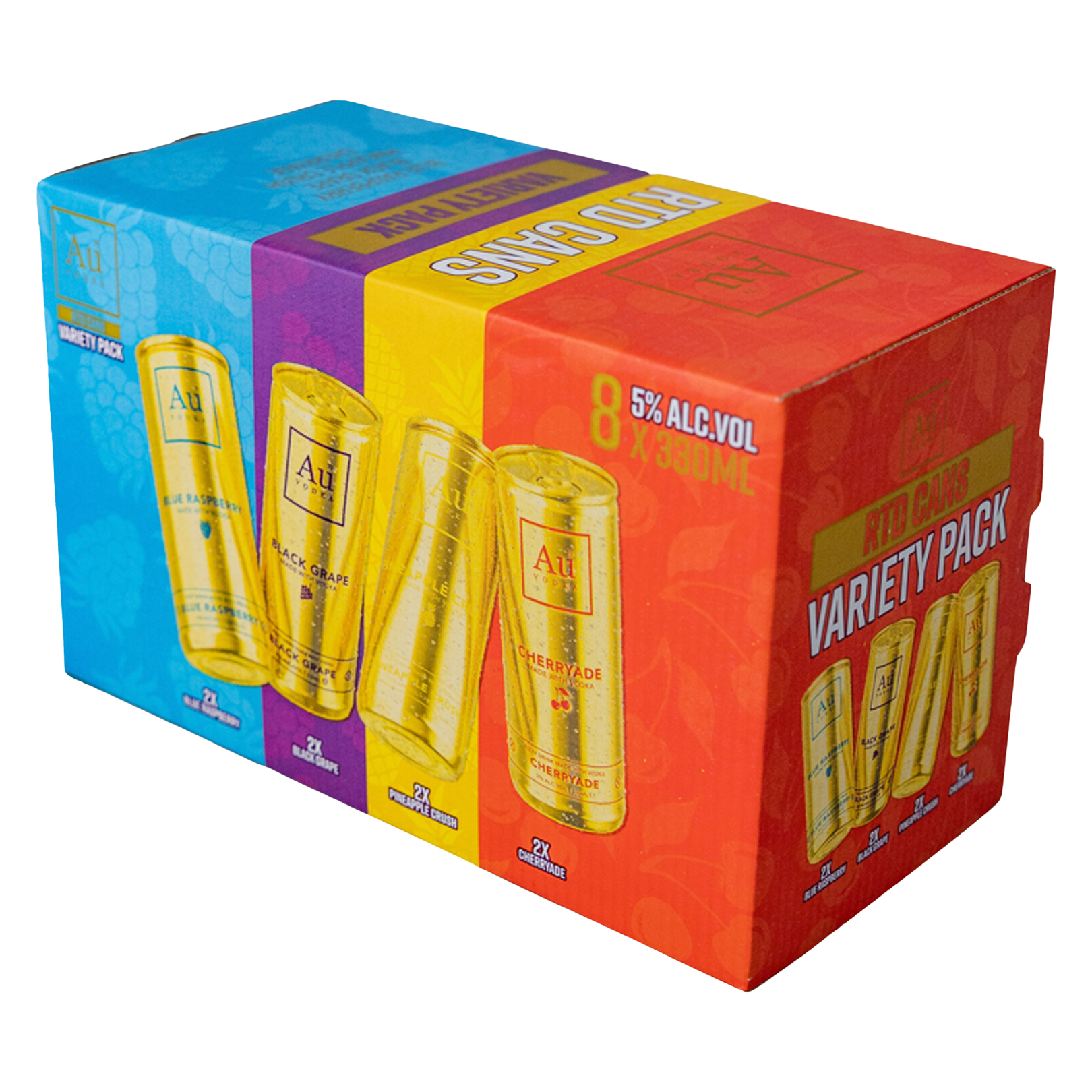 Au Vodka Party Pack, 8 x 330ml