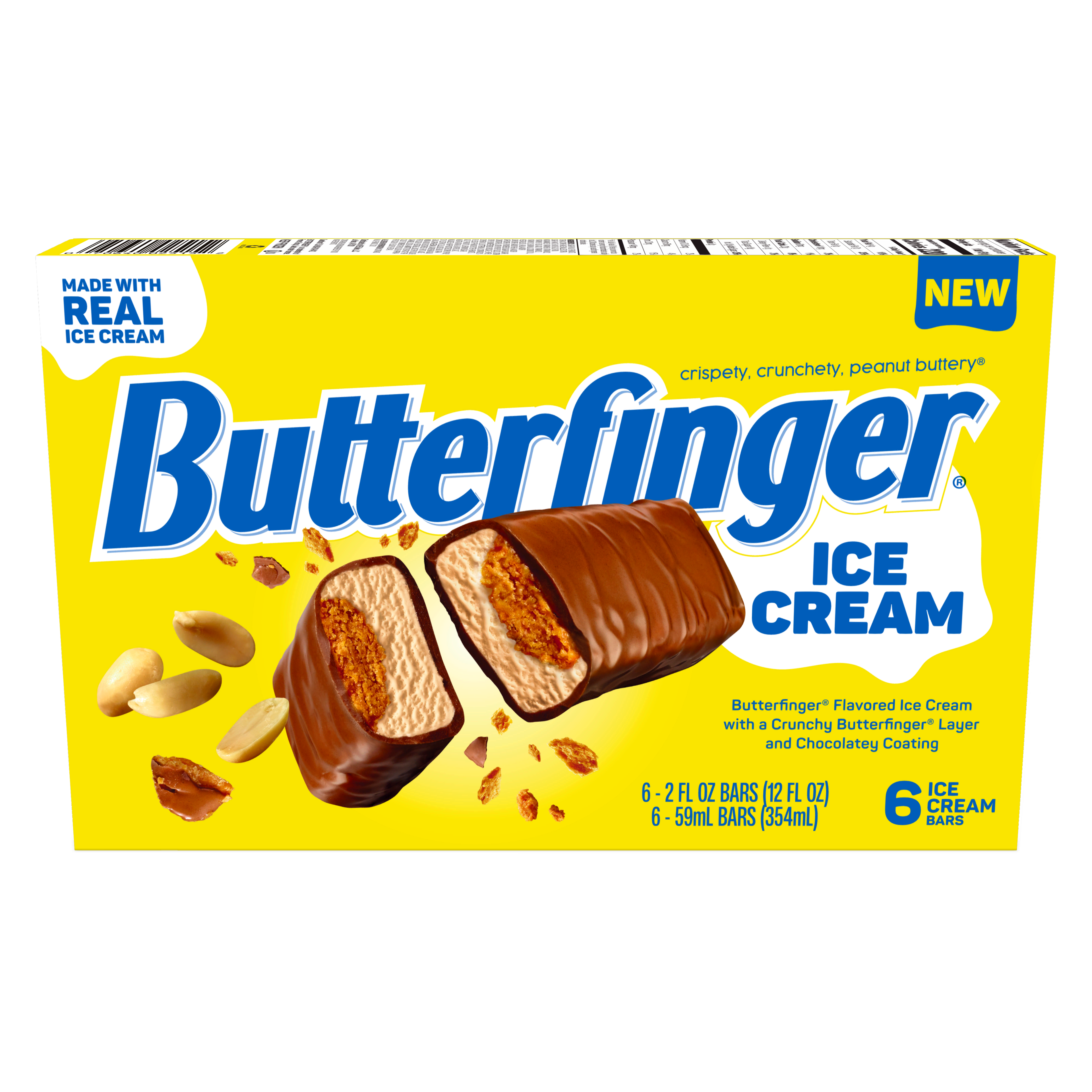 Butterfinger Ice Cream Bars, 6ct