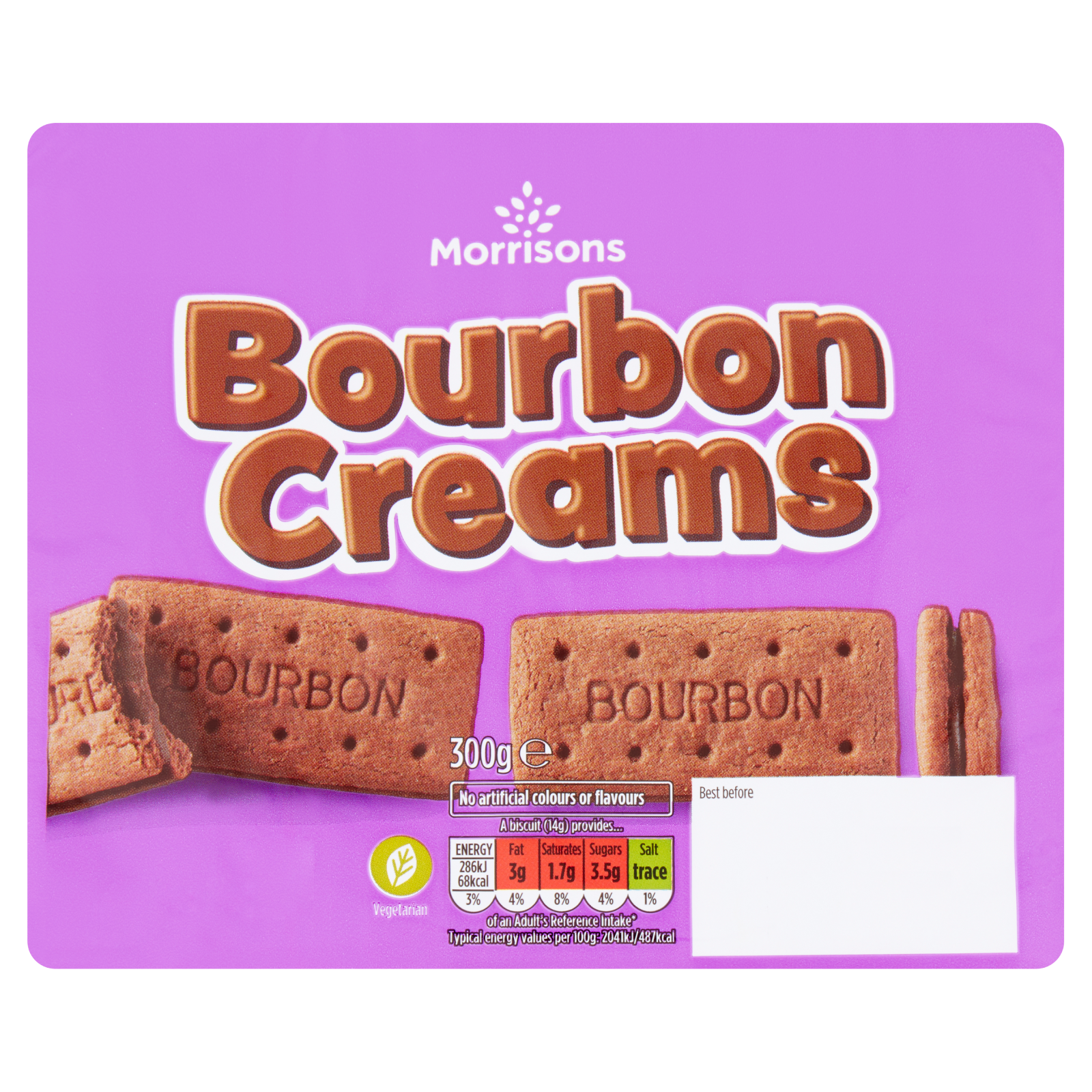 Morrisons Bourbon Biscuits, 300g