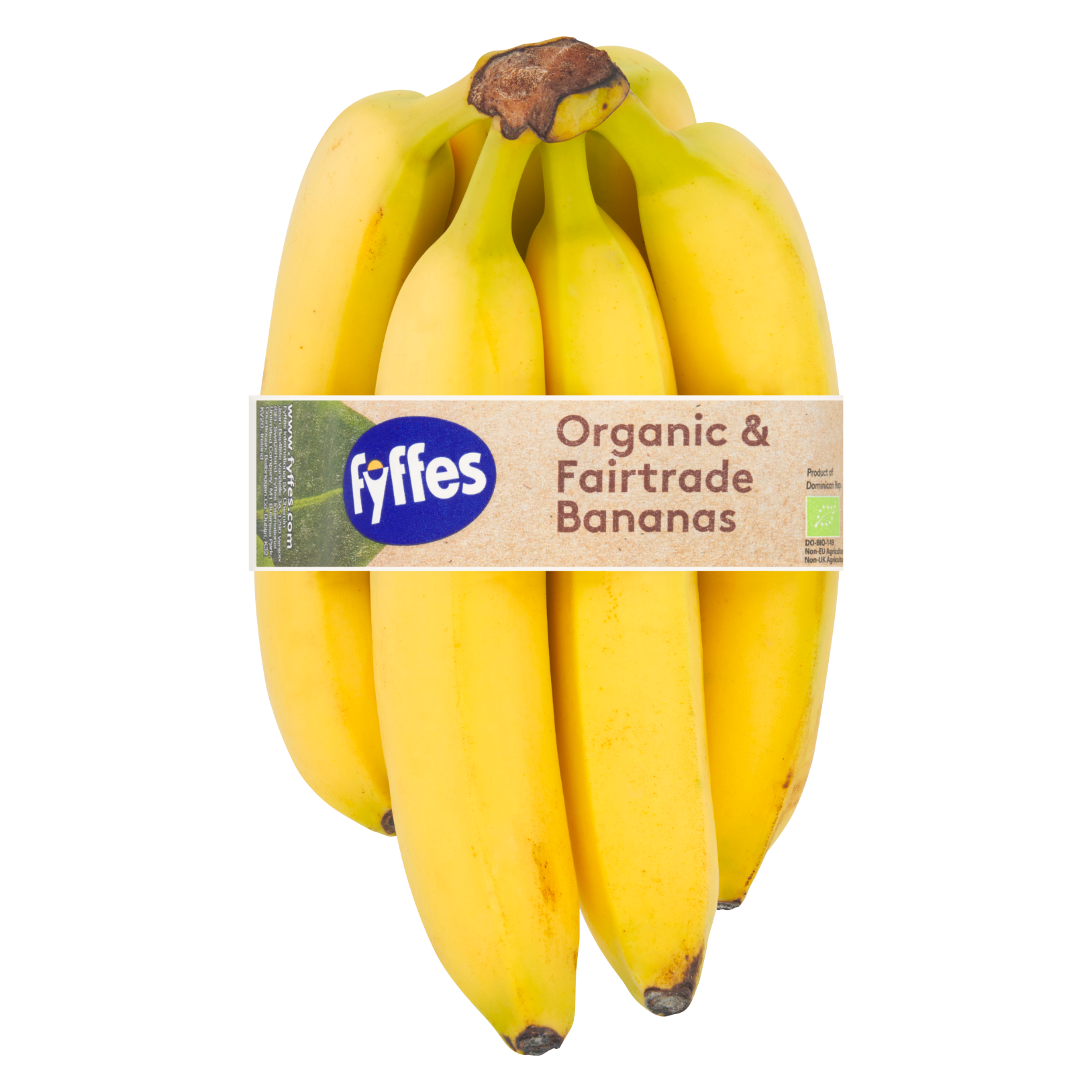 Fyffes Organic Fairtrade Bananas, 6pcs