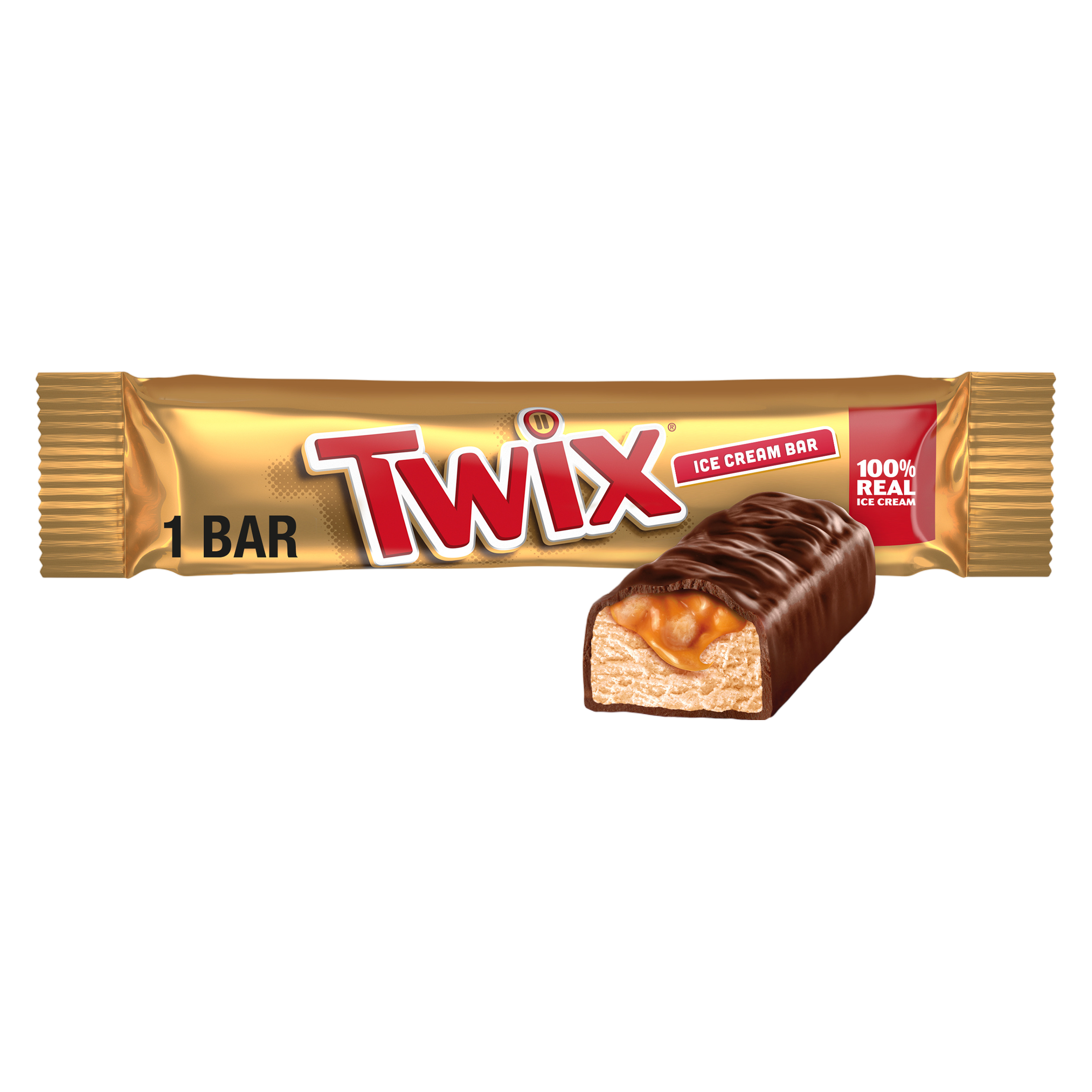 TWIX Vanilla and Caramel Milk Chocolate Ice Cream Bar - 3 Oz Bar 