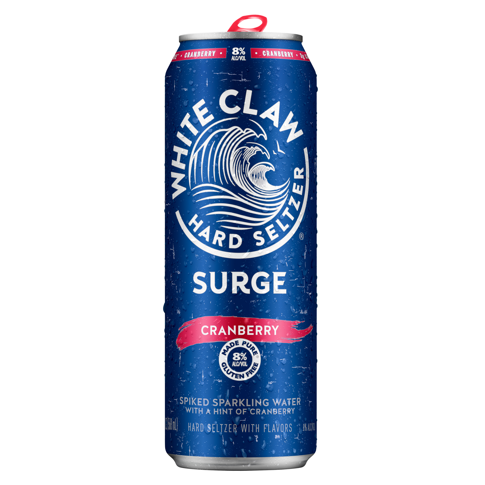White Claw Hard Seltzer Surge Cranberry Single 19.2oz Can 8% ABV
