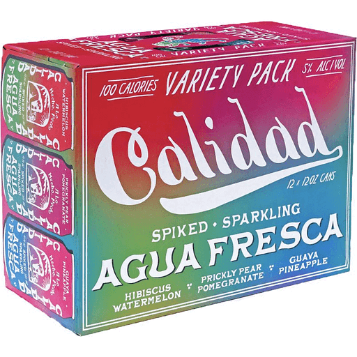 Calidad Beer Spiked and Sparkling Agua Fresca Variety Pack (12PKC 12 OZ)