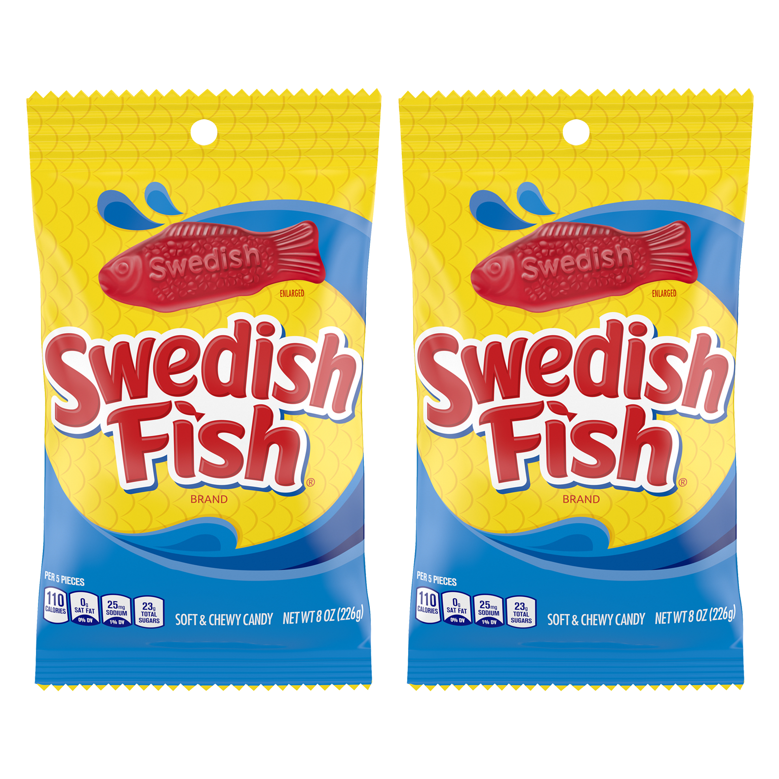 2ct - Swedish Fish Red Soft & Chewy Candy 