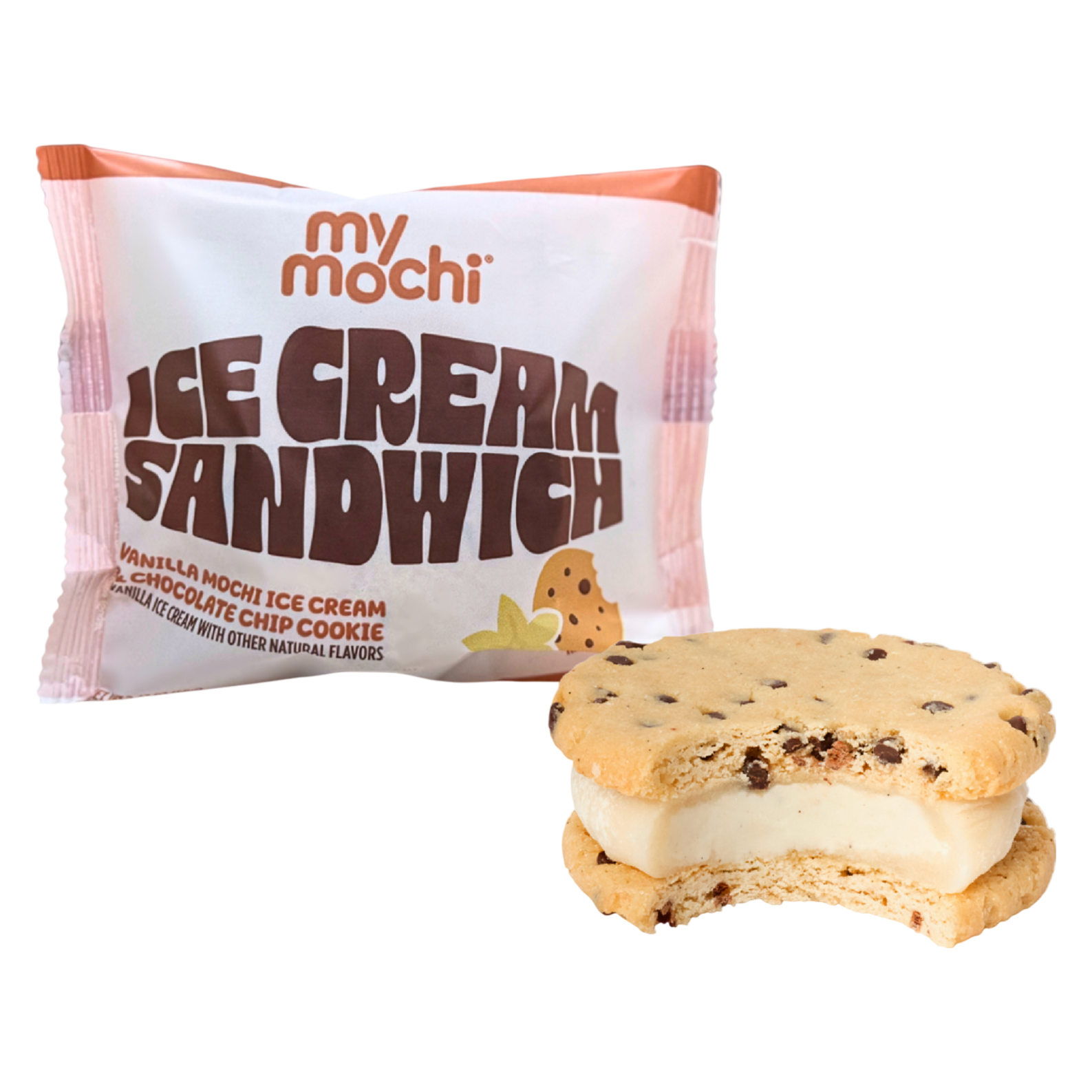 My/Mochi Chocolate Chip Cookie Vanilla Ice Cream Sandwich 1ct