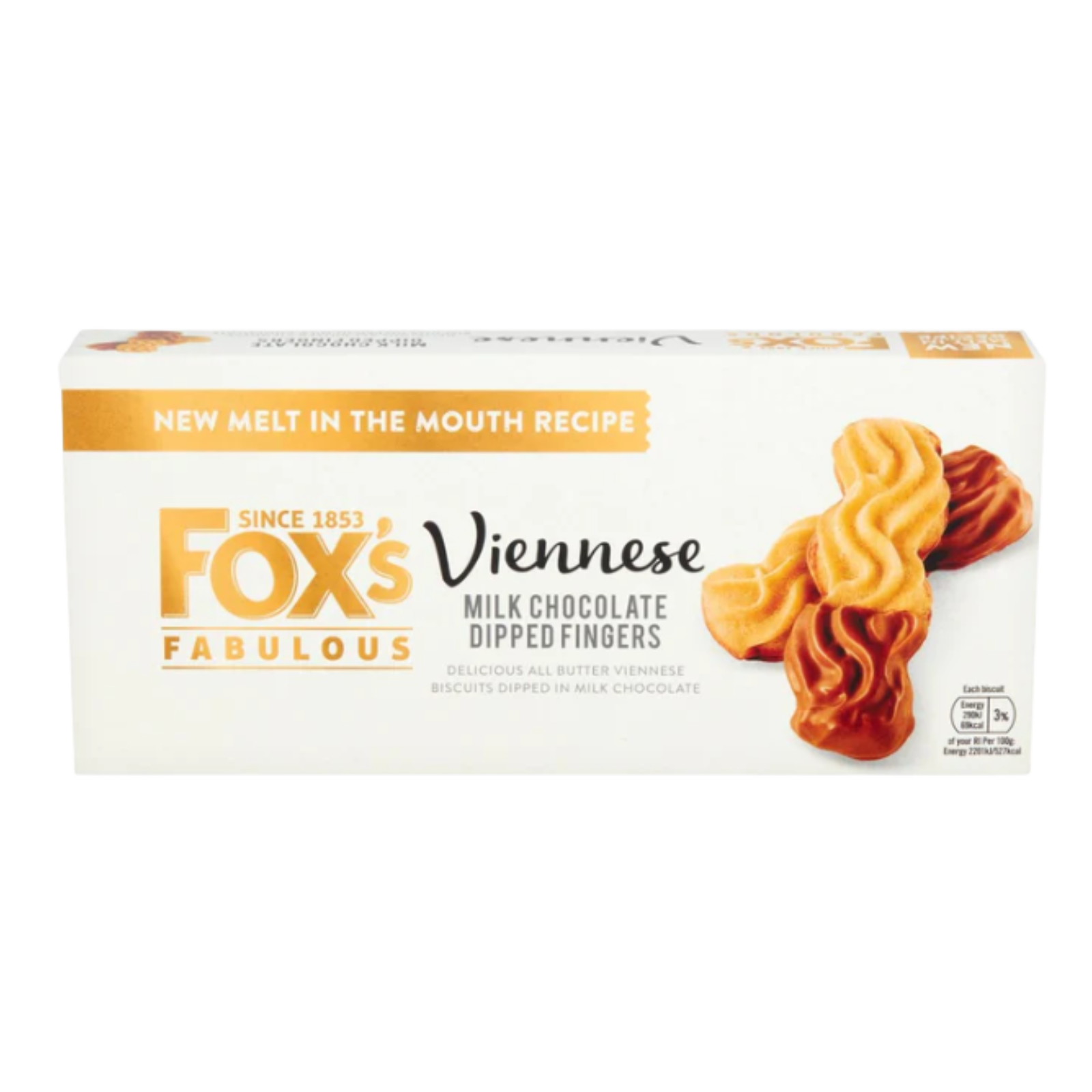 Fox's Viennese Milk Chocolate Dipped Biscuits, 105g