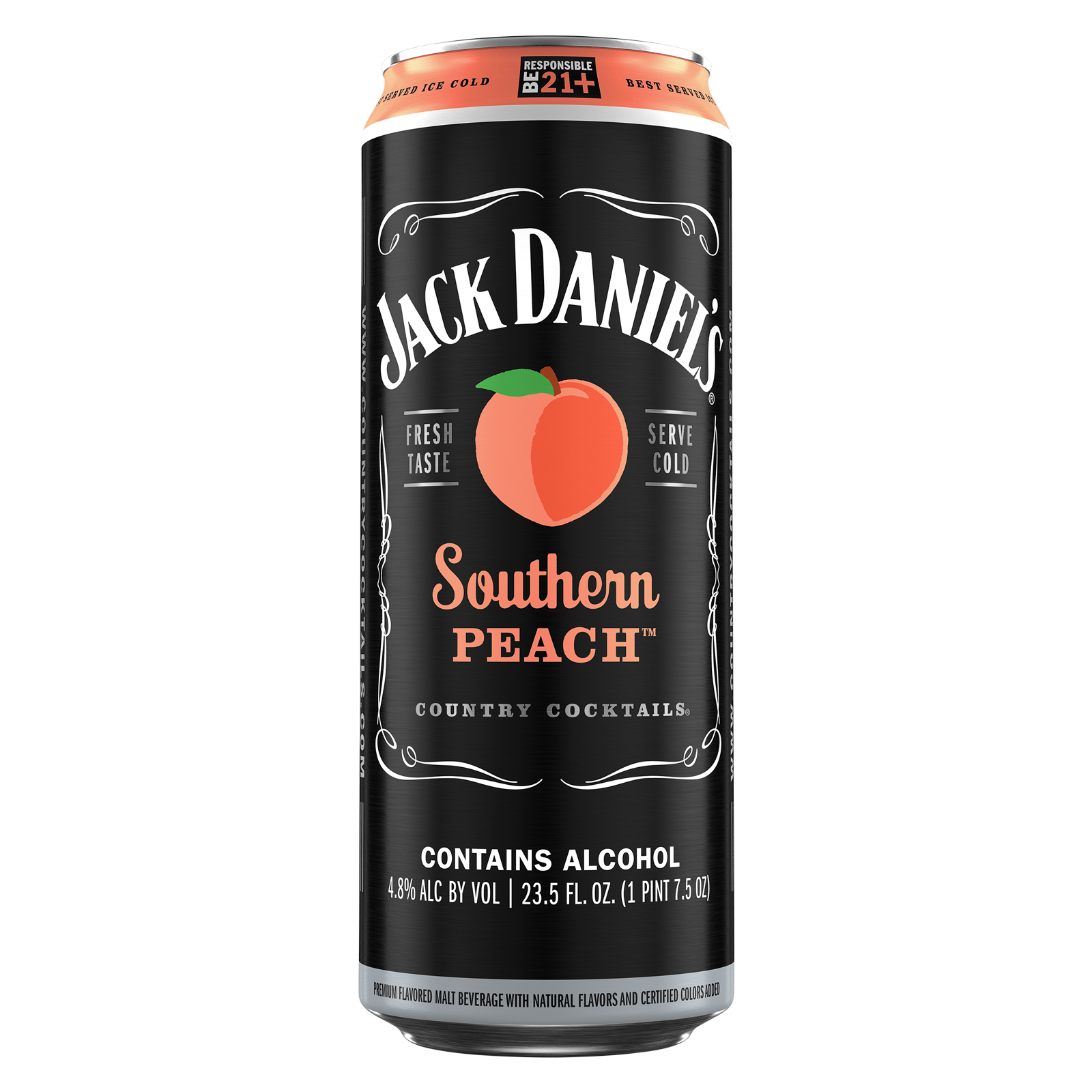 Jack Daniel's Country Cocktails Southern Peach Single 23.5oz Can 4.8% ABV