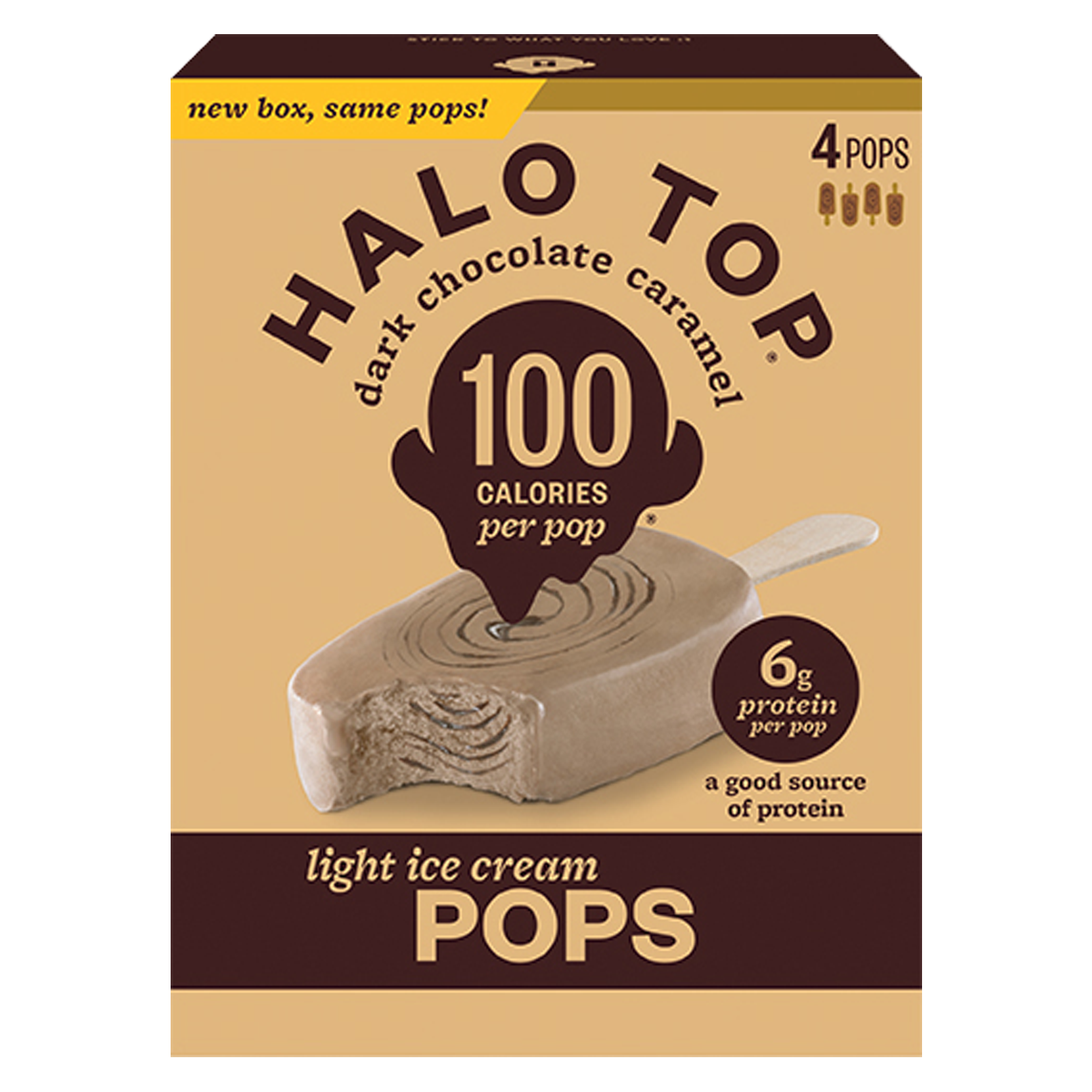 Halo Top Pops Dark Chocolate Caramel 4ct 17.5oz