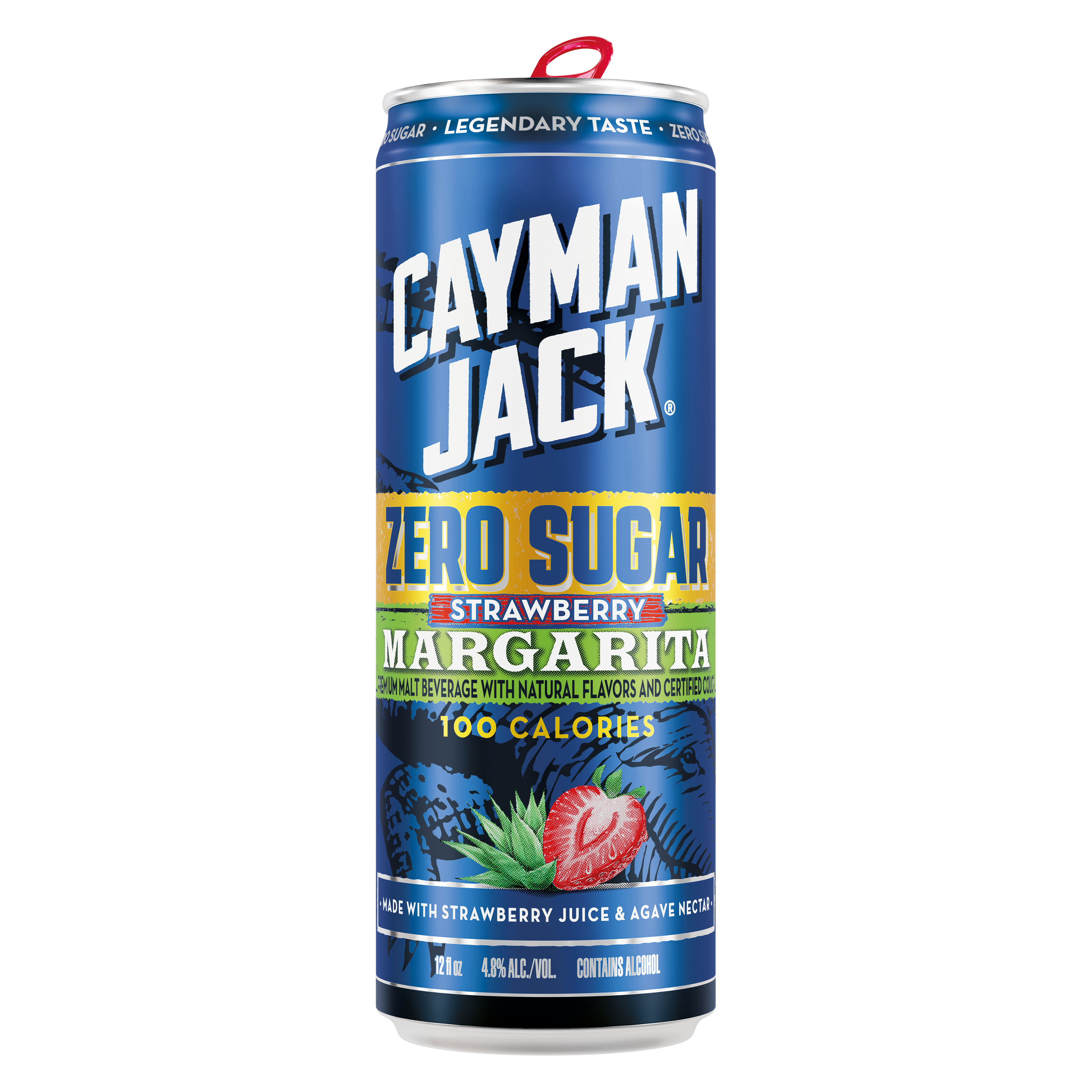Cayman Jack Zero Sugar Strawberry Margarita 12oz Can 4.8% ABV