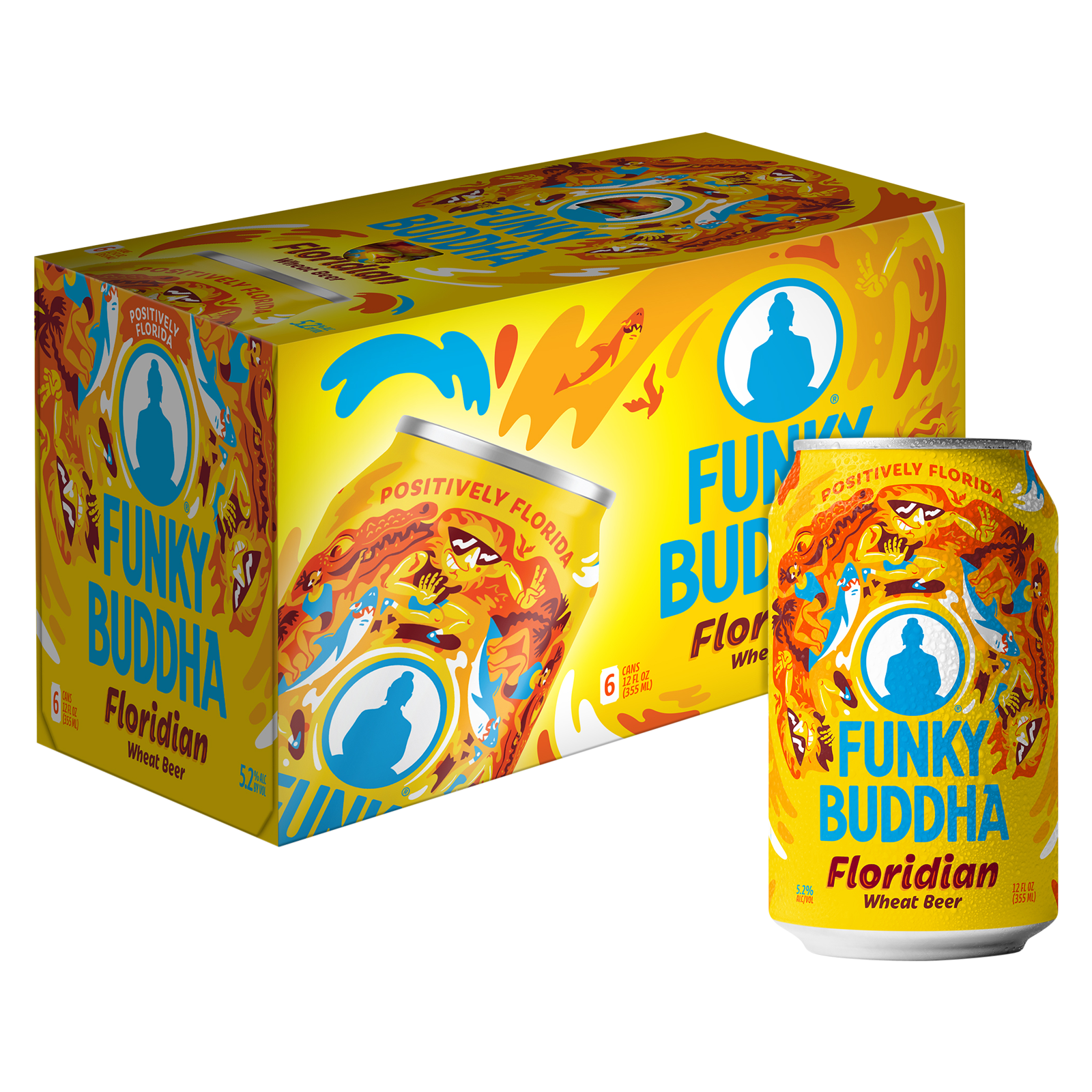 Funky Buddha Floridian Wheat Beer 6pk 12oz Can 5.2% ABV