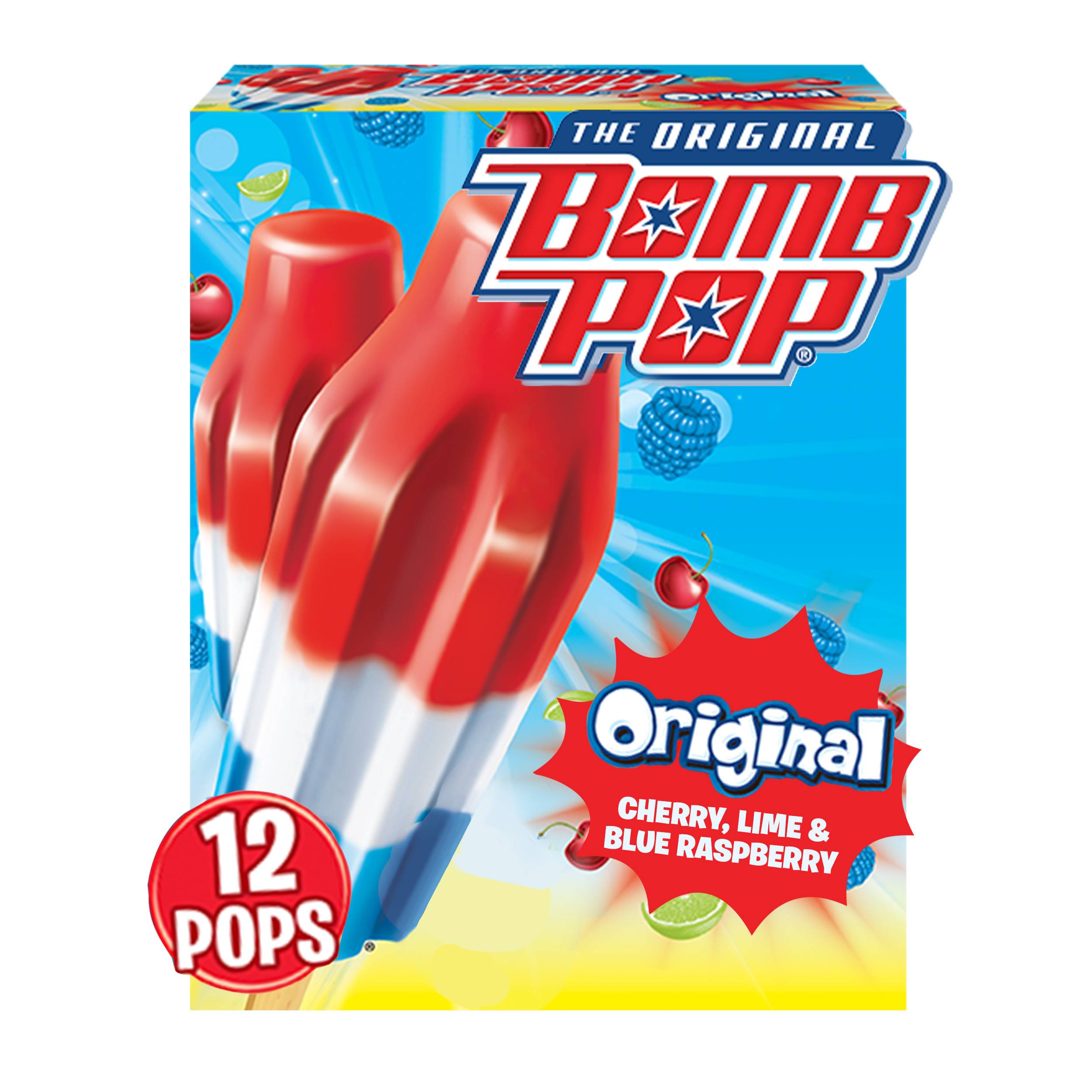 Bomb Pop Original Ice Pops 12ct