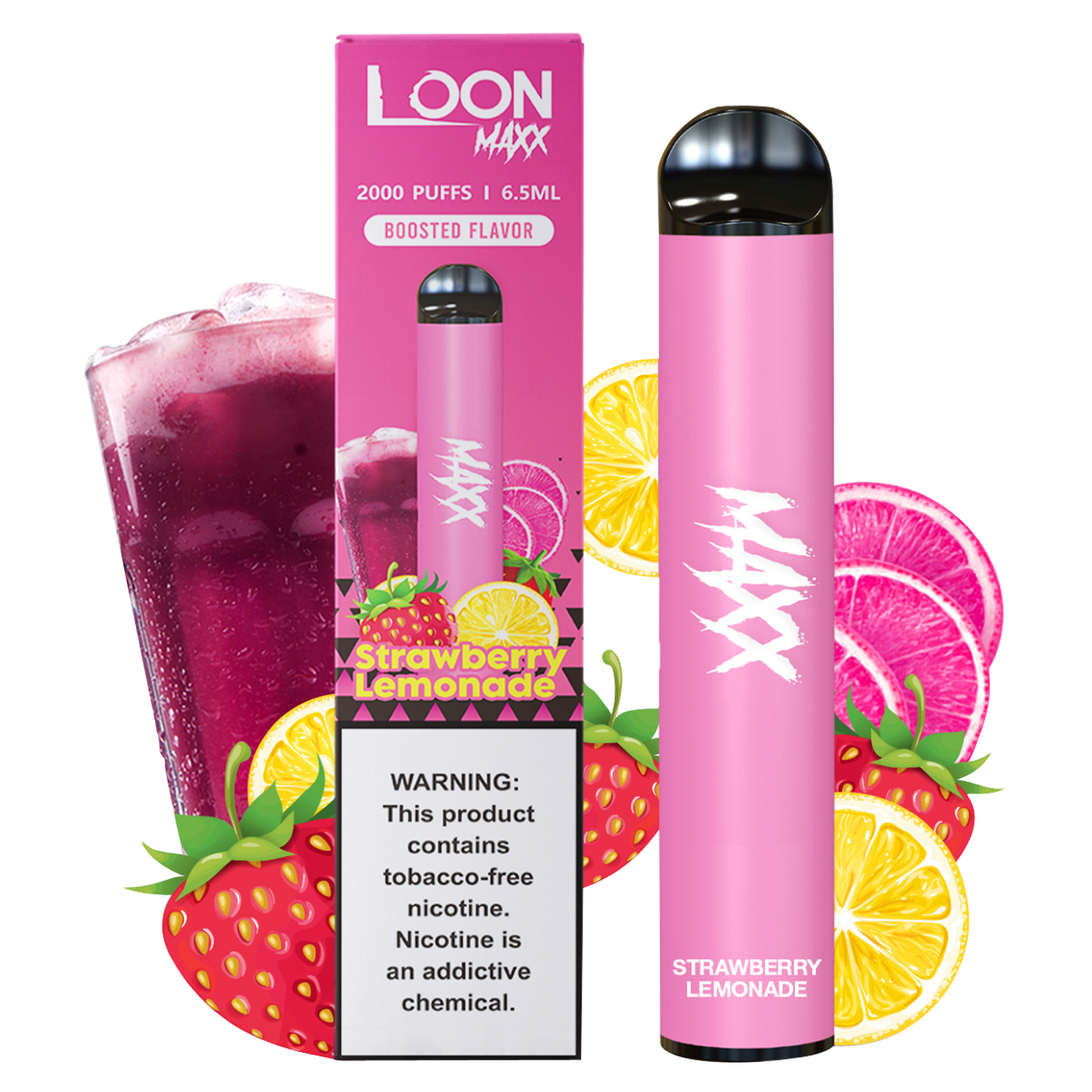 Loon MAXX Strawberry Lemonade Disposable Vape 6.5ml 6% Nicotine