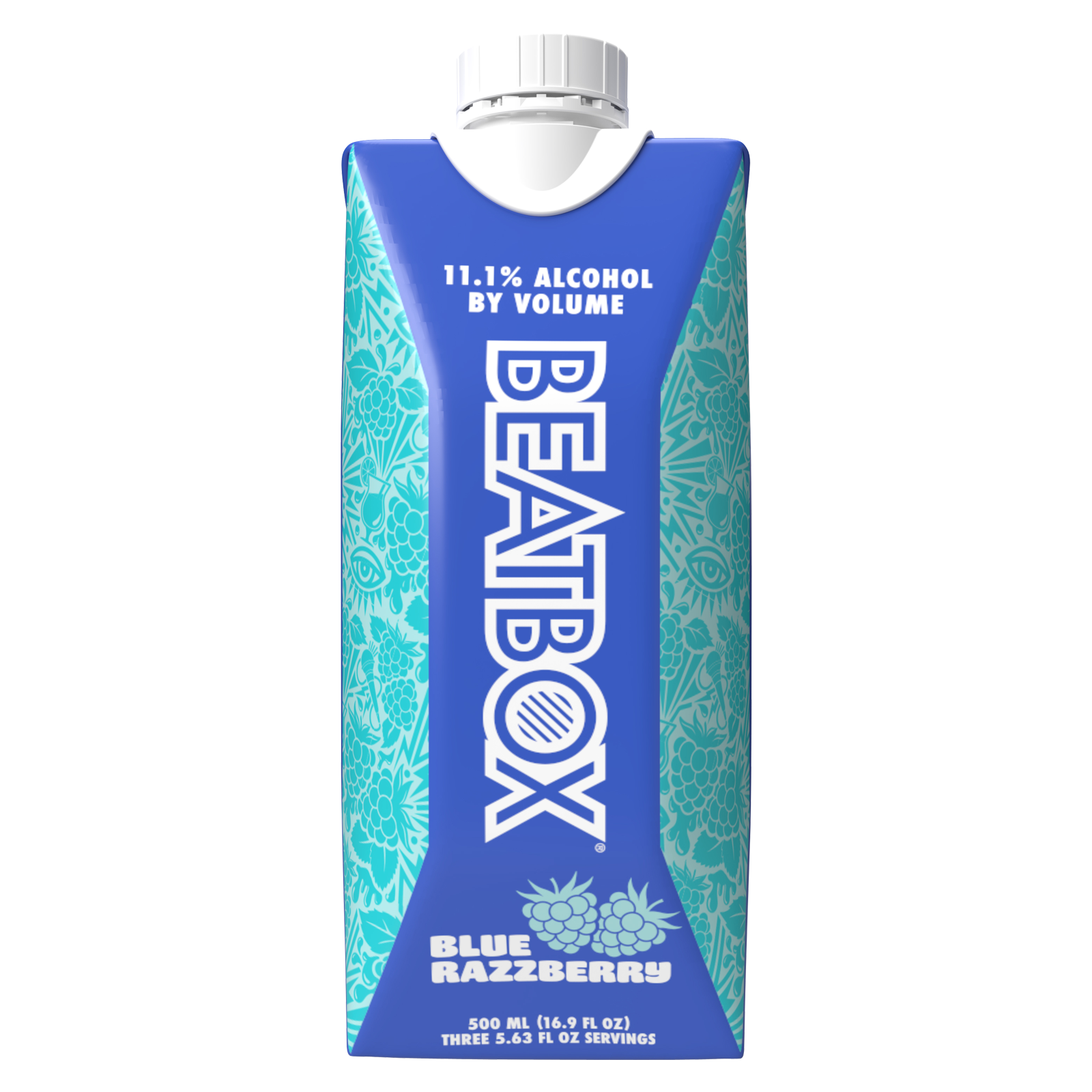 BeatBox Blue Razzberry 500ml 11.1% ABV Party Punch