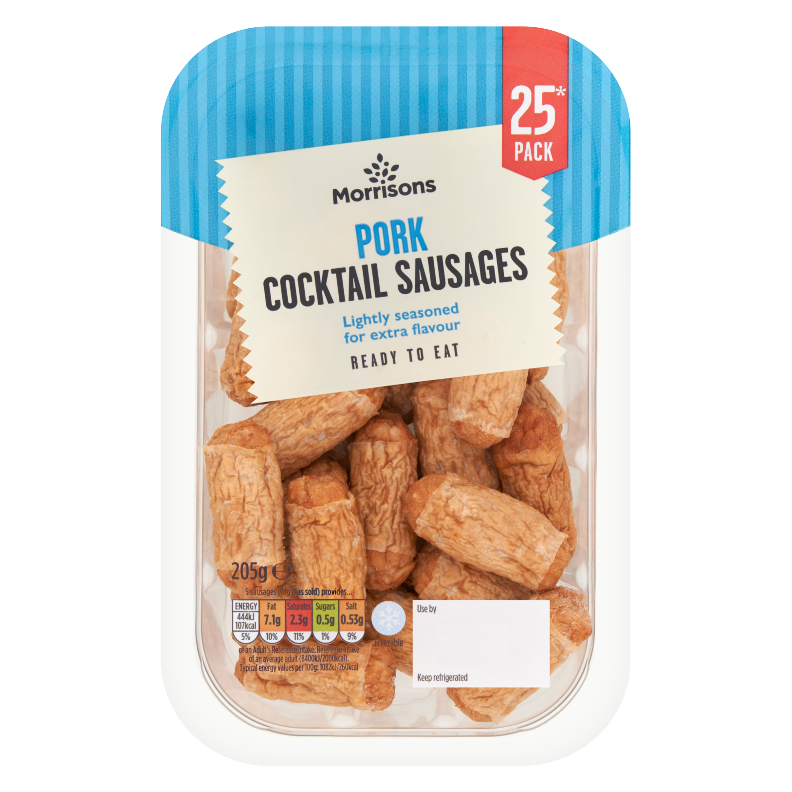 Morrisons 25 Pork Cocktail Sausages, 205g