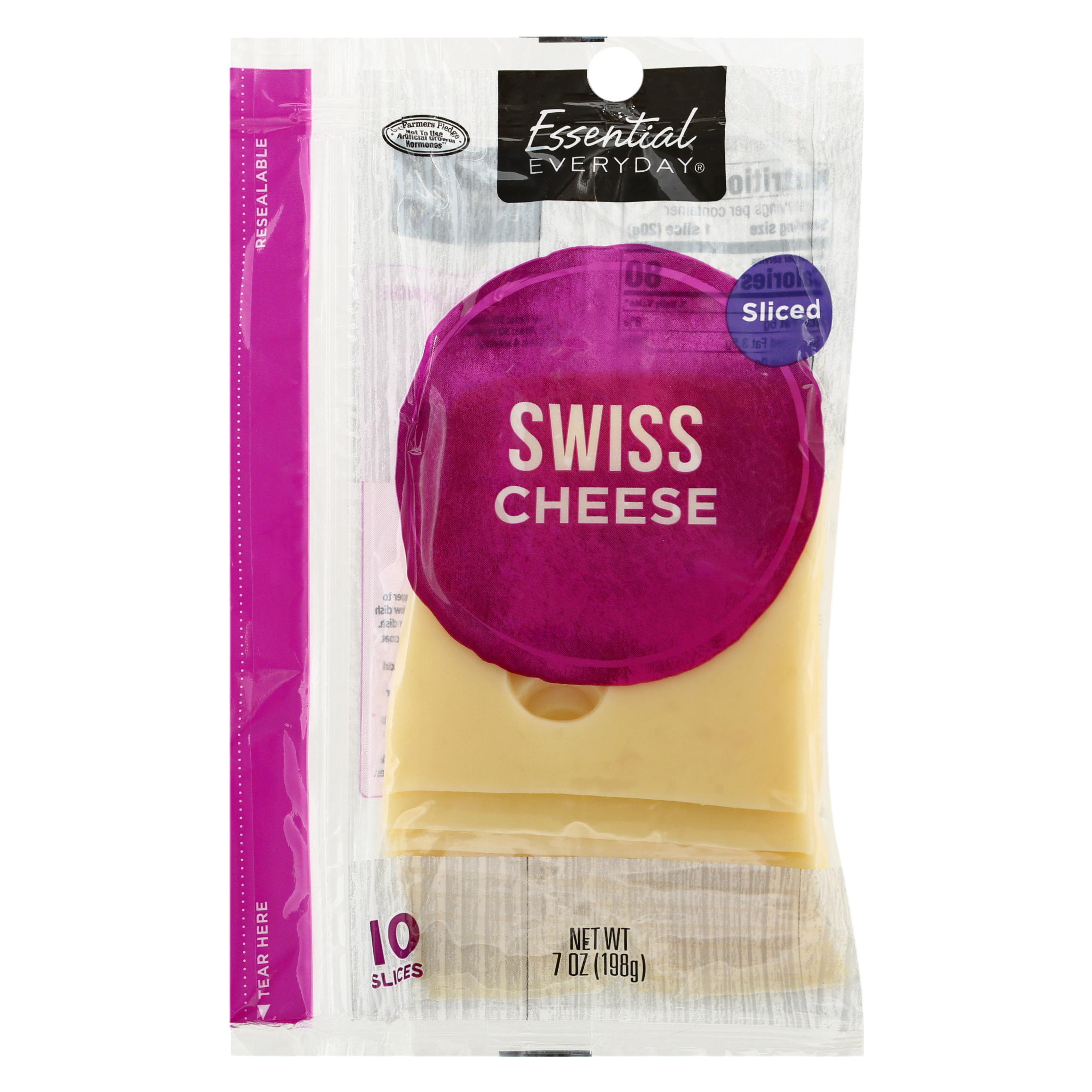 Essential Everyday Sliced Swiss Cheese 7oz