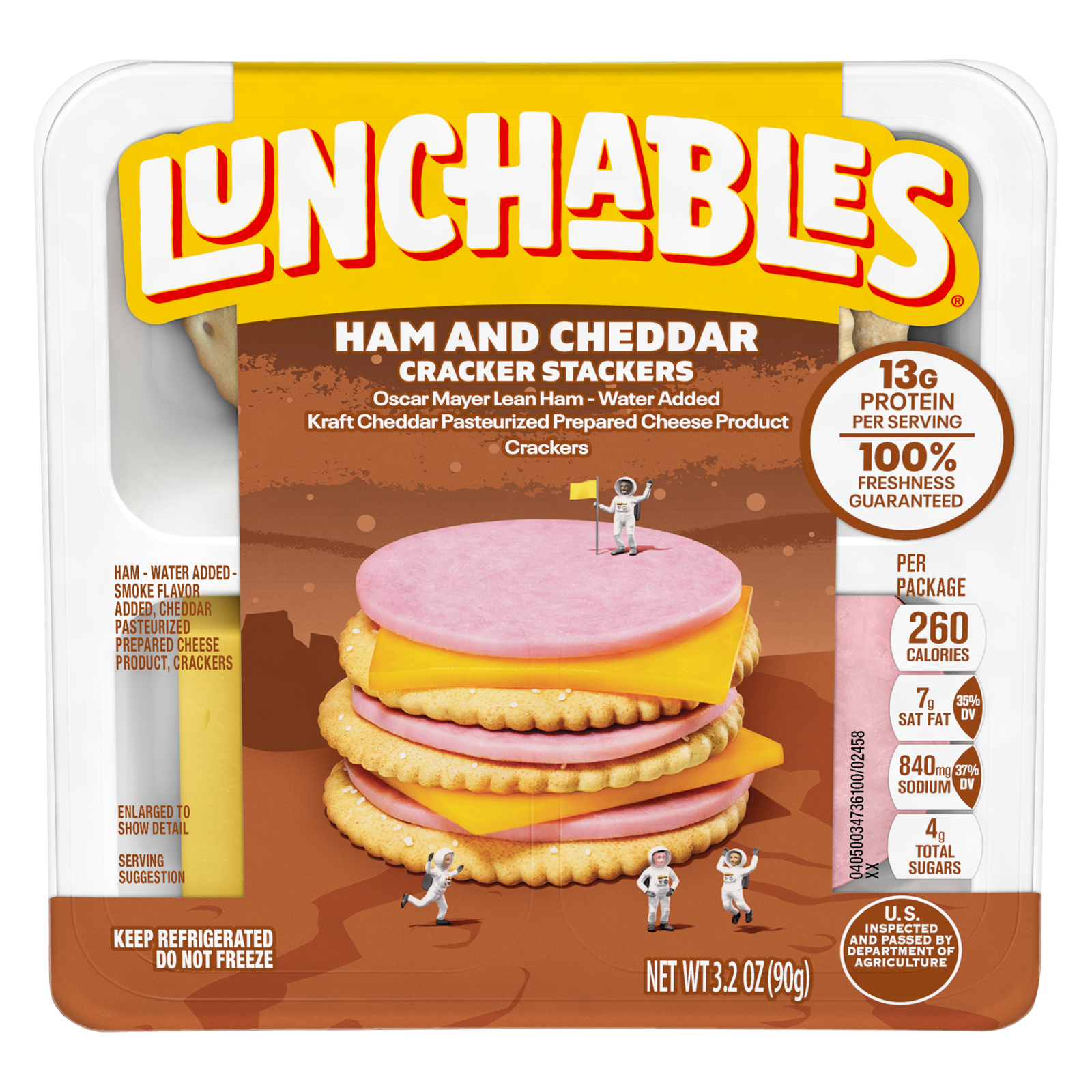 Lunchables Ham & Cheddar with Crackers -  3.2oz