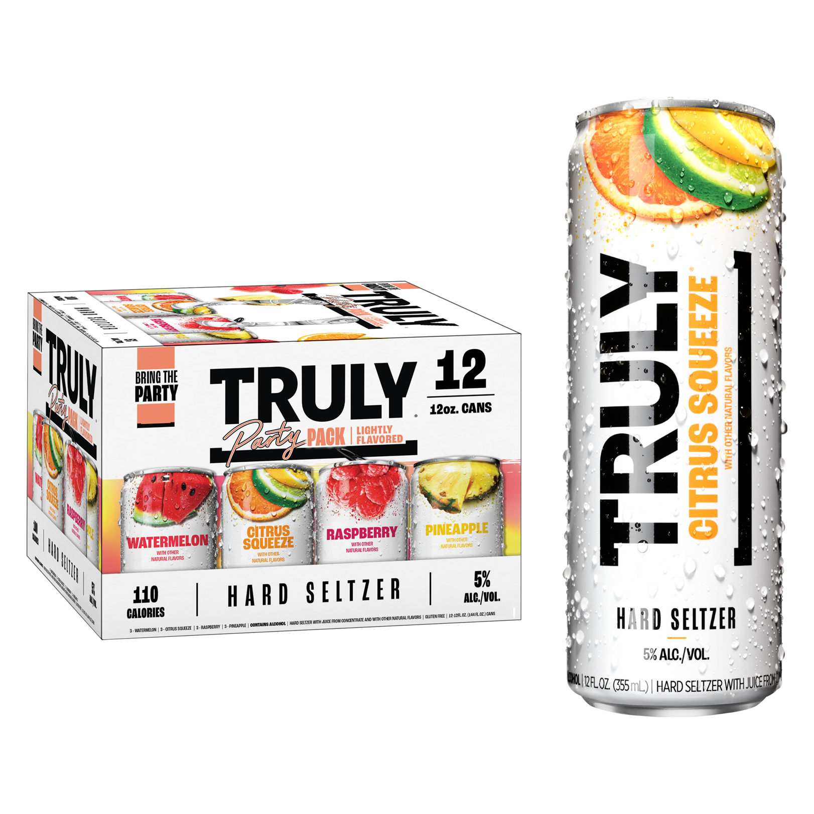 Truly Hard Seltzer Party Pack 12pk 12oz Can 5.0% ABV