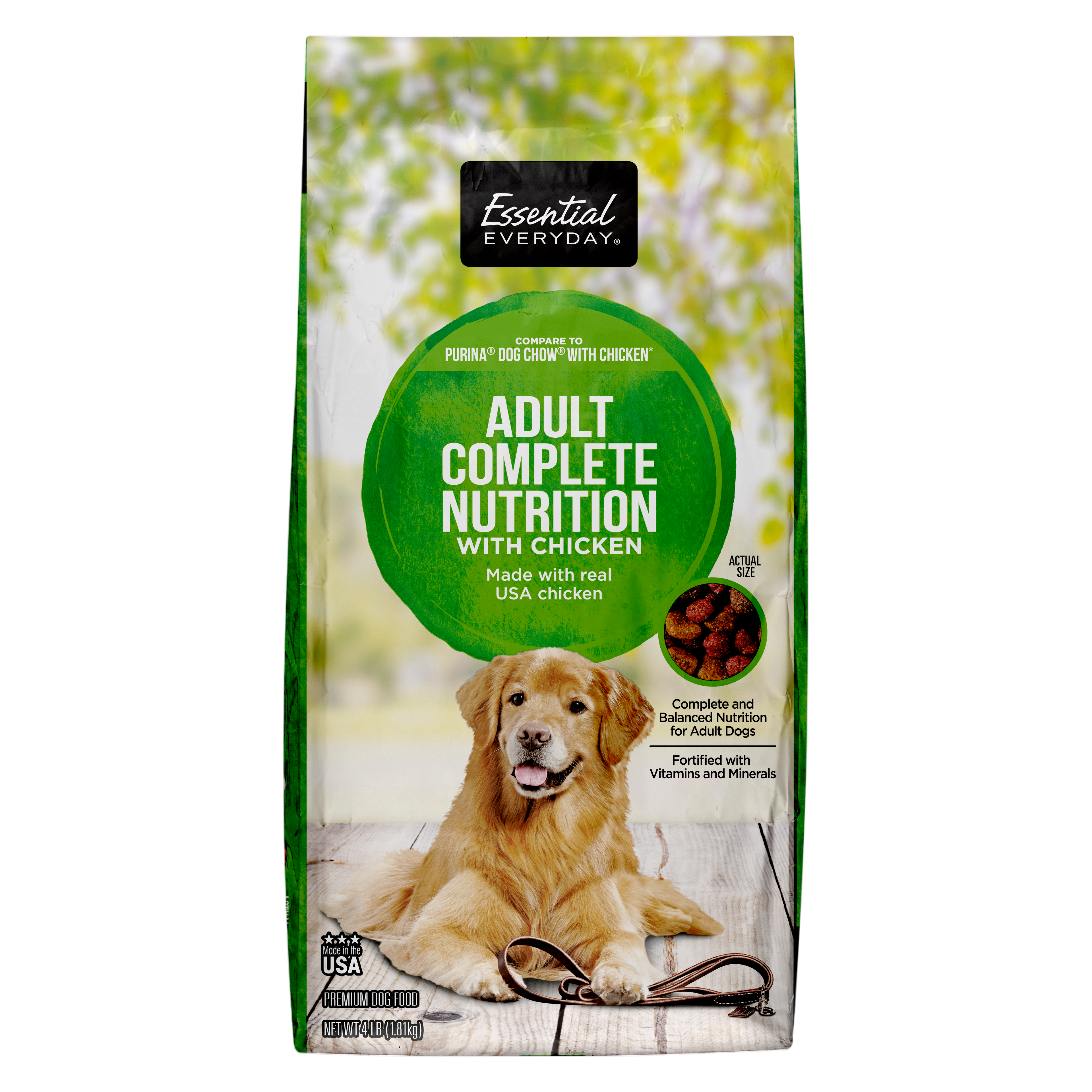Essential Everyday Dog Food Adult Complete Nutrition with Chicken 4lb