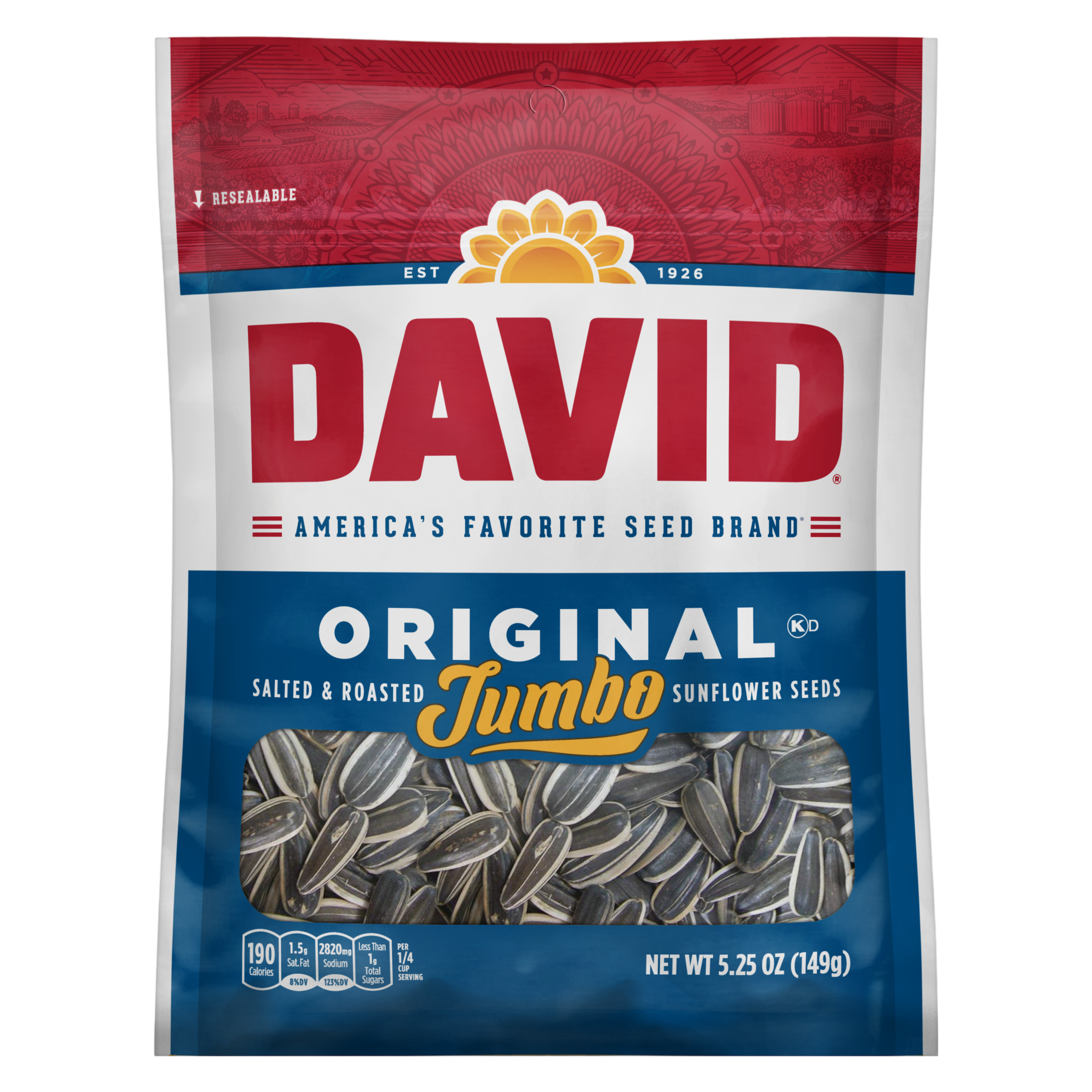 David's Original Jumbo Sunflower Seeds 5.25oz