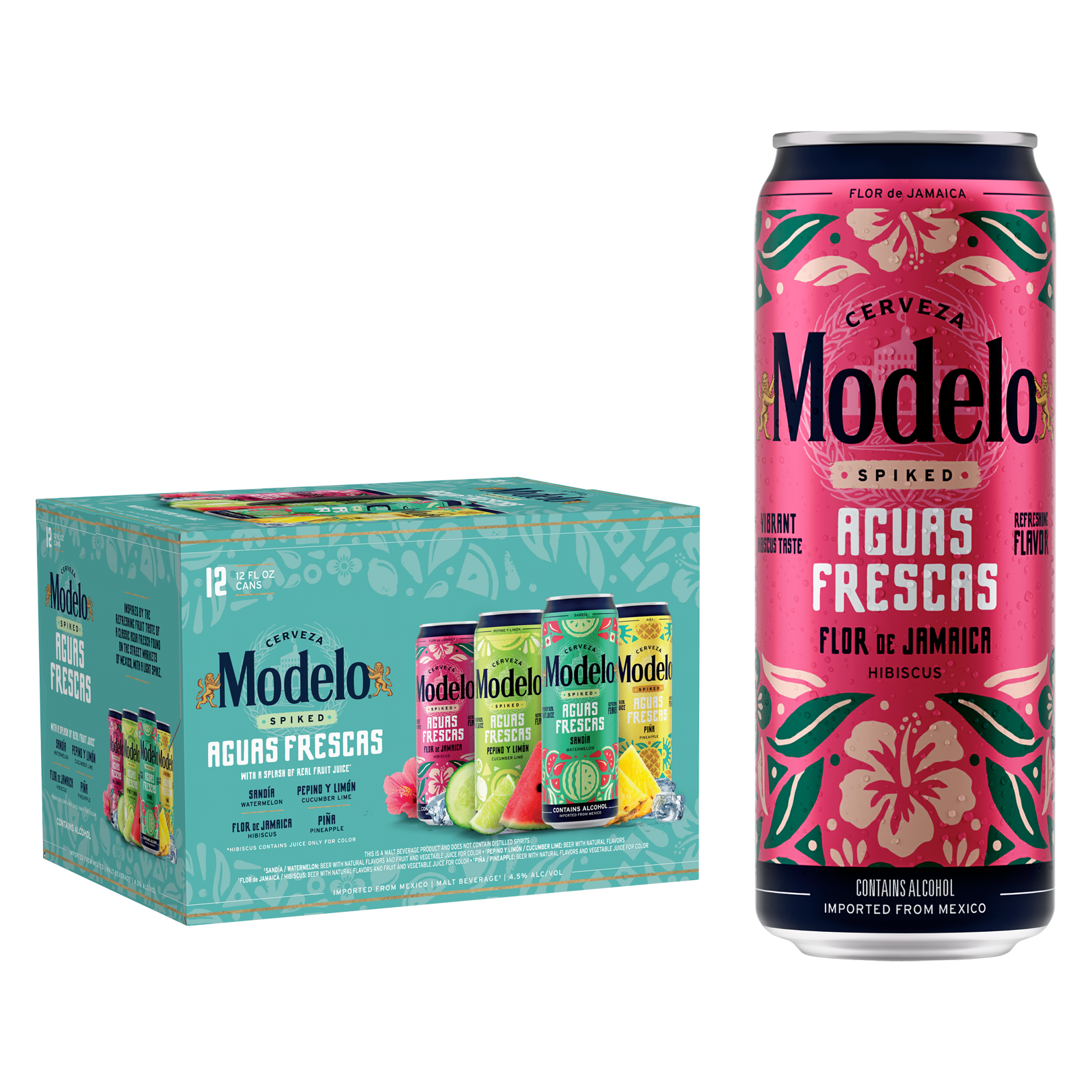 Modelo Spiked Aguas Frescas Variety Pack 12pk 12oz Can 4.5% ABV