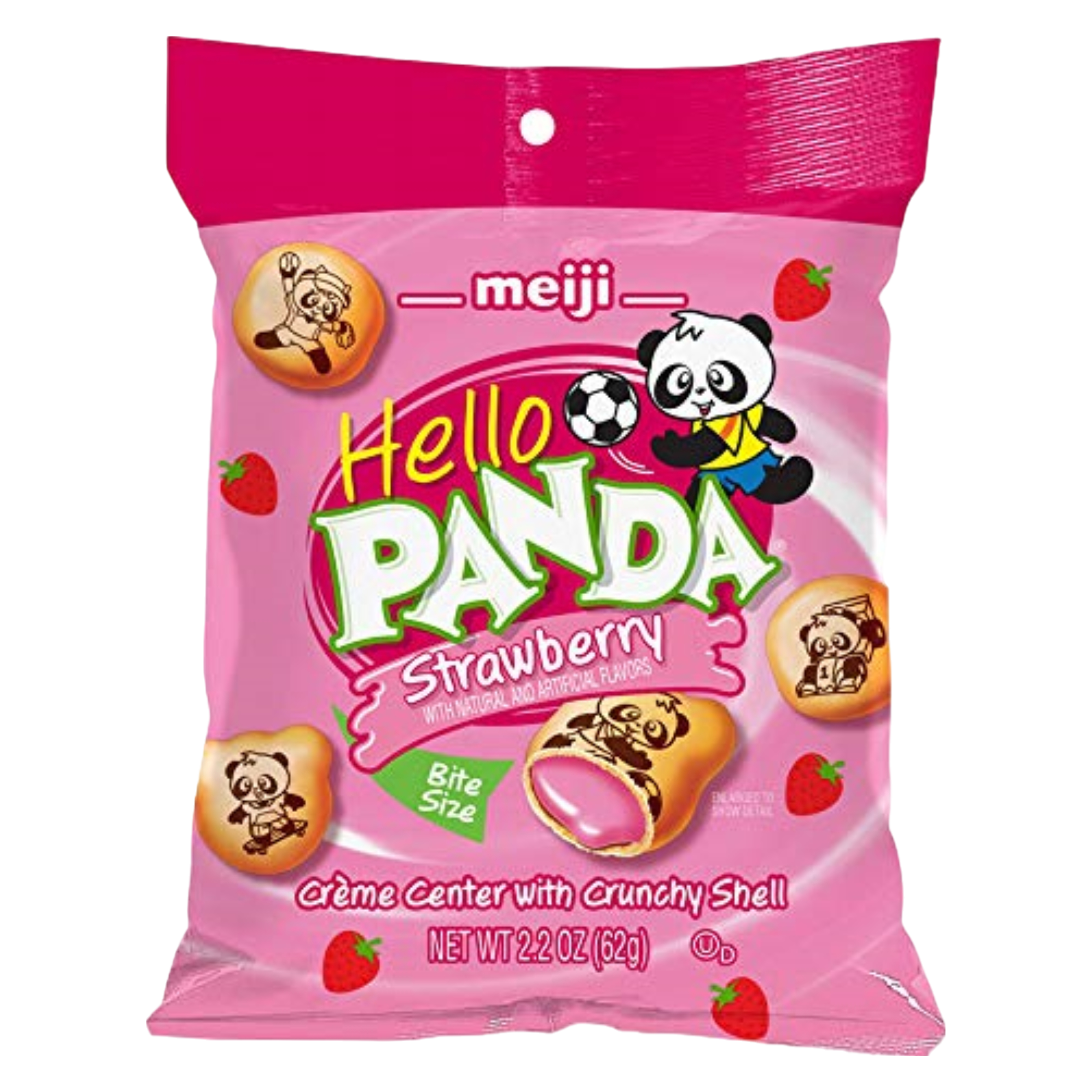 Meiji Hello Panda Strawberry Creme Filled Cookies, 2.2oz