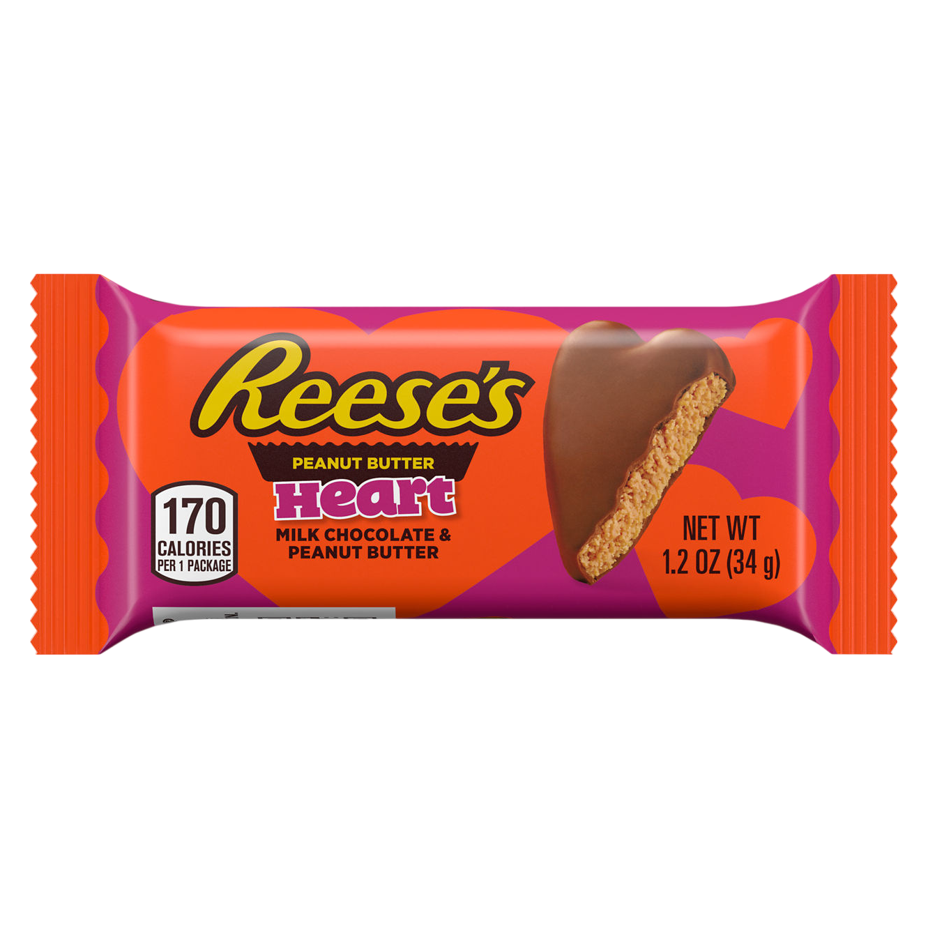 Reese's Milk Chocolate Peanut Butter Hearts, 1.2oz
