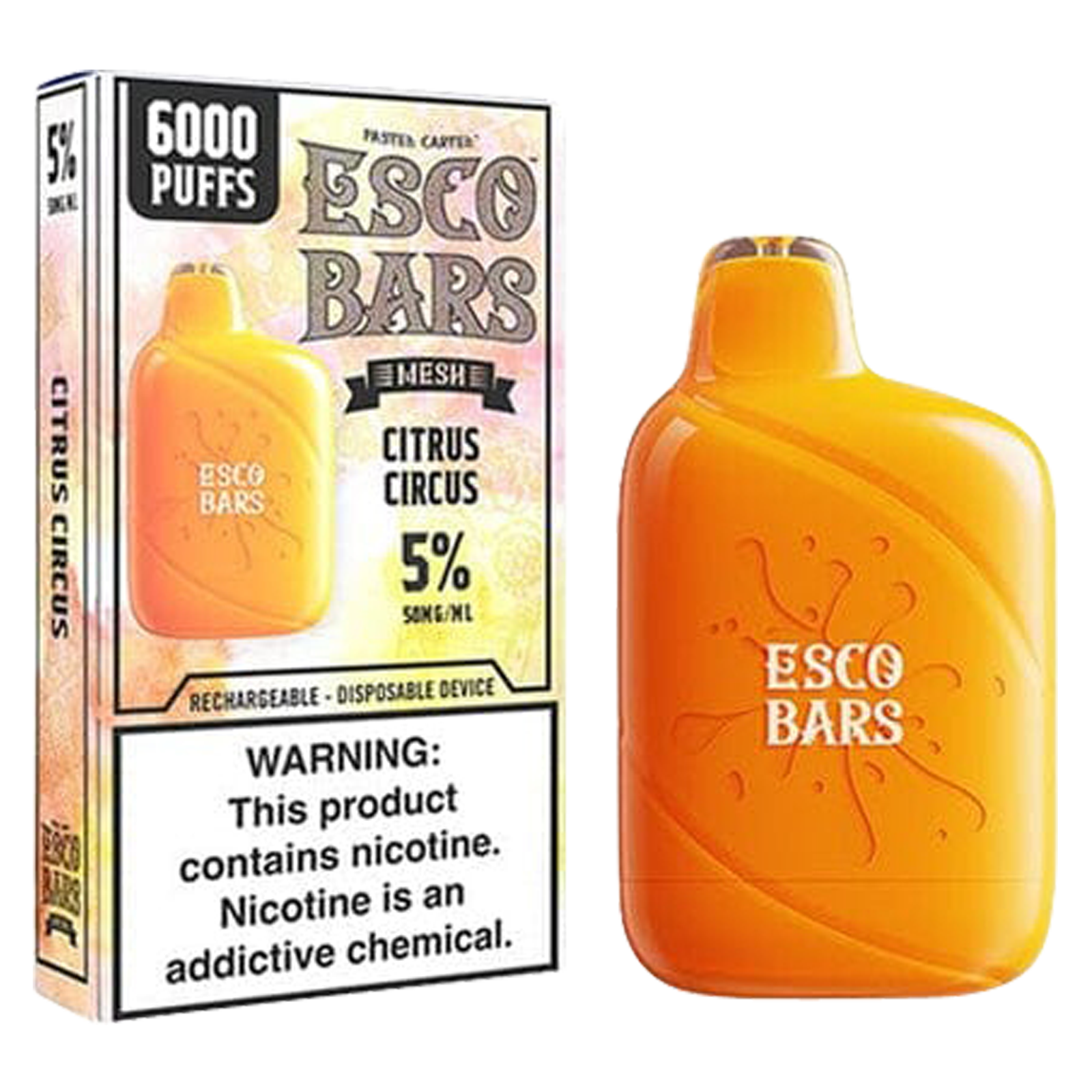 Esco Bars Citrus Circus Disposable Vape 6000 Puff
