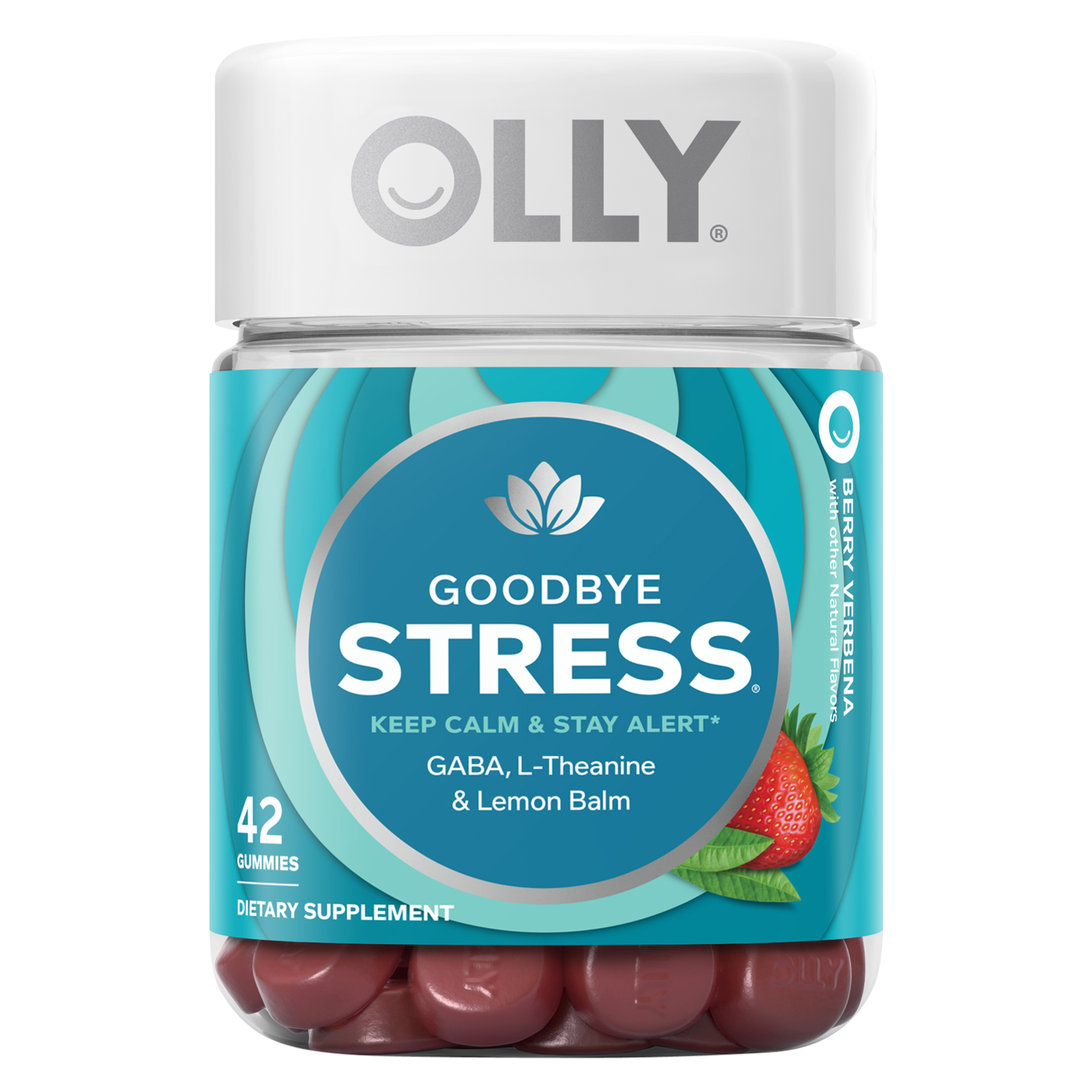 OLLY Goodbye Stress Gummies Berry Verbena 42ct