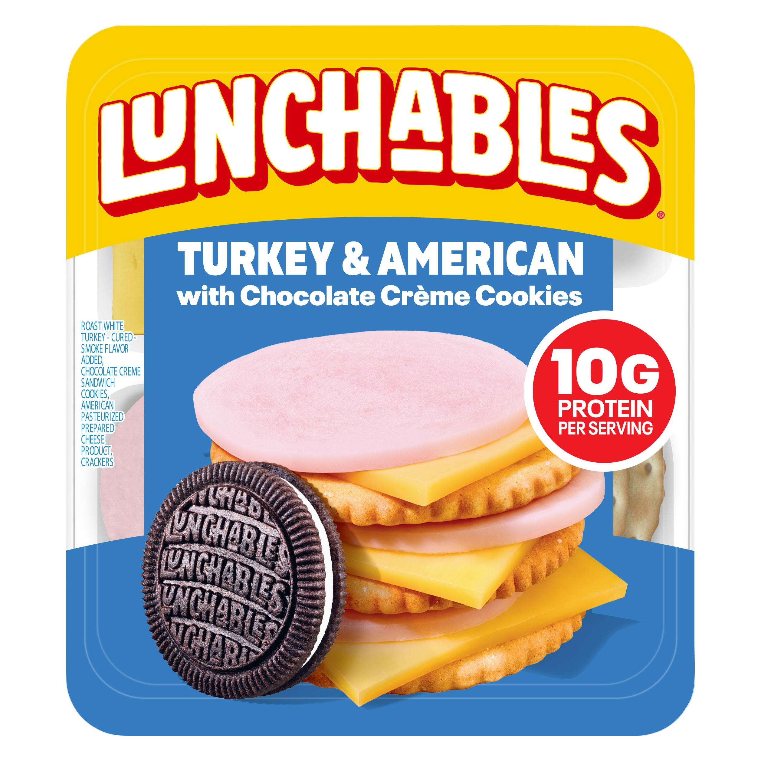 Lunchables Turkey & American Cheese Cracker Stackers with Chocolate Sandwich Cookies  - 3.2oz