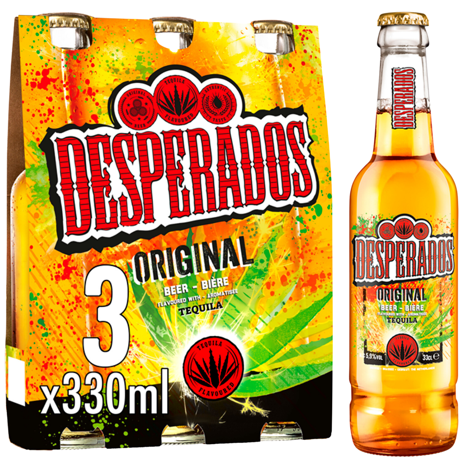 Desperados Tequila Beer, 3 x 330ml