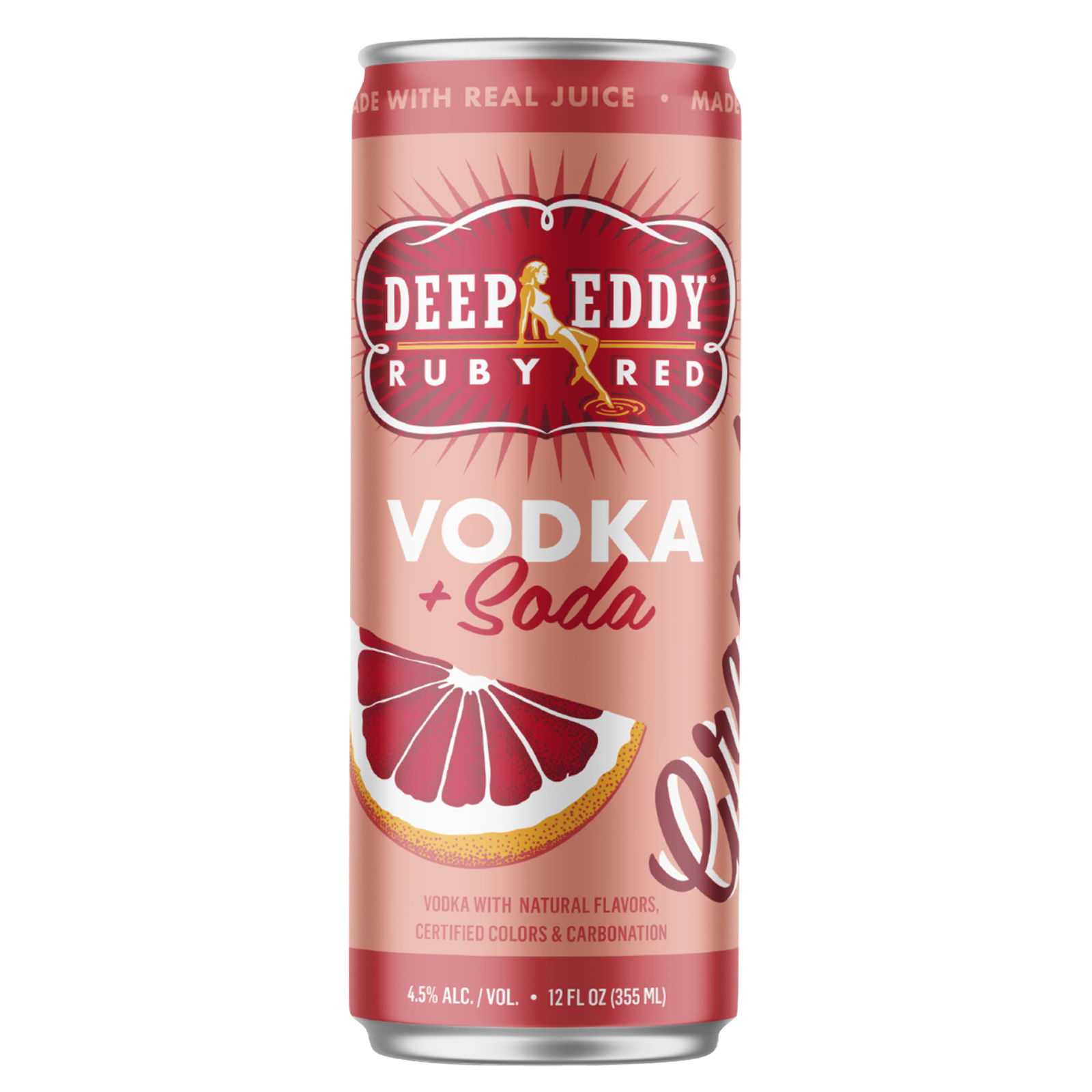 Deep Eddy Vodka Soda Ruby Red Grapefruit 12oz Can 4.5% ABV