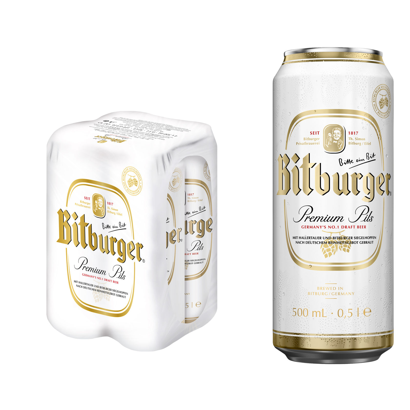 Bitburger Pilsner 4pk 16.9oz Can 4.8% ABV
