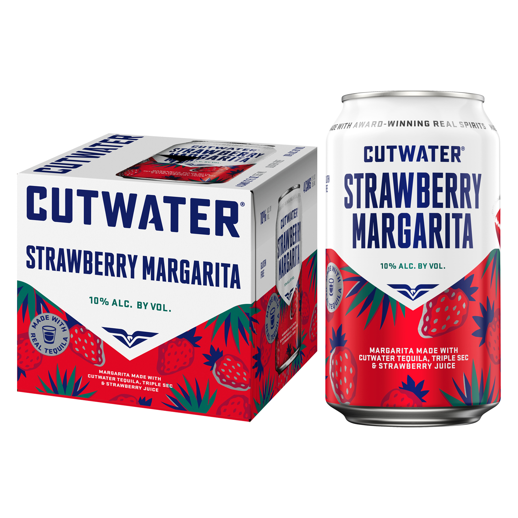 Cutwater Tequila Strawberry Margarita 4pk 12oz 10% ABV