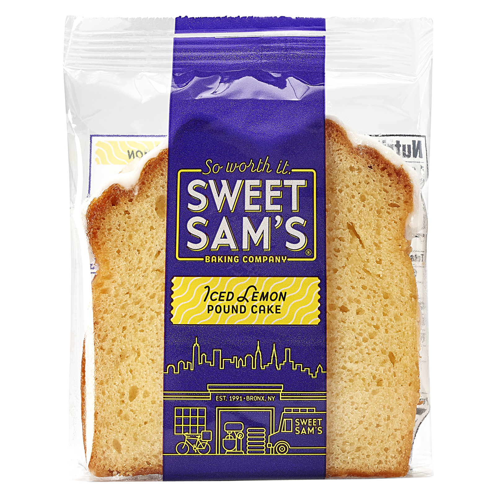 Sweet Sam's Iced Lemon Pound Cake - 3.5oz