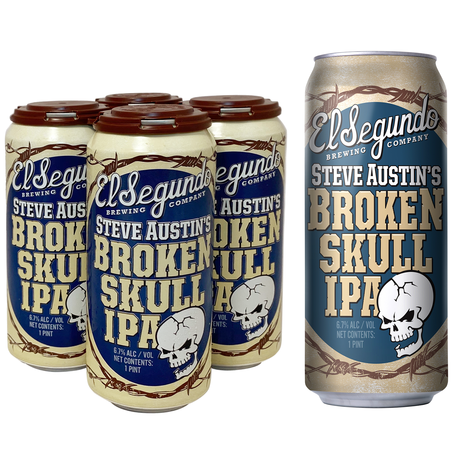 El Segundo Brewery Steve Austin's Broken Skull IPA 4pk 16oz Can 6.7% ABV