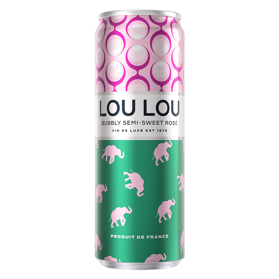 Lou Lou Bubbly Semi Sweet Rose 355ml Can 8.4% ABV