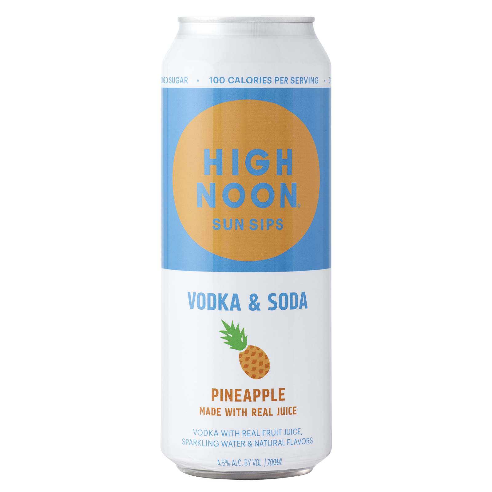 High Noon Pineapple Single 700ml Can 4.5% ABV