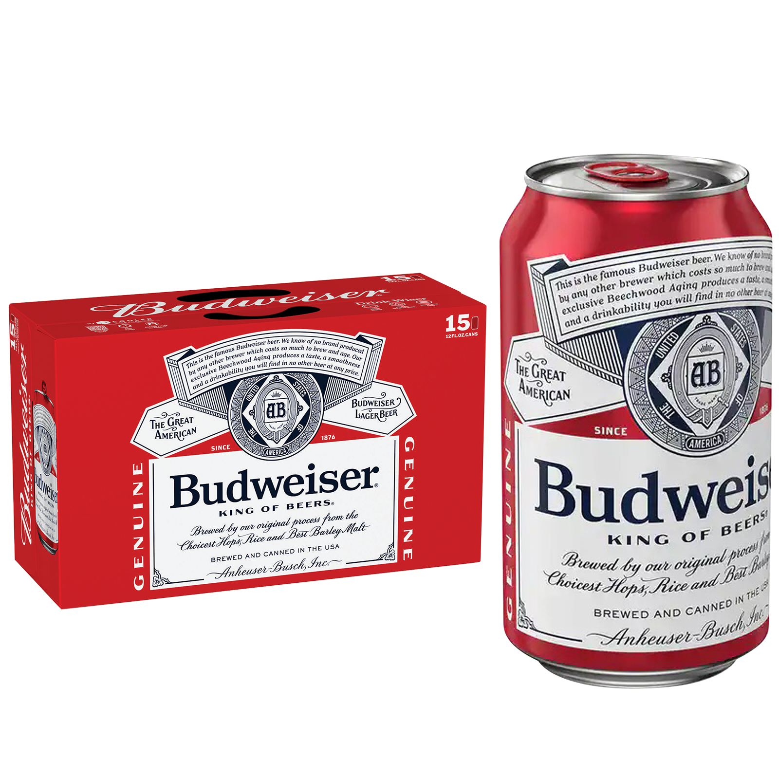 Budweiser 15pk 12oz Can 5.0% ABV