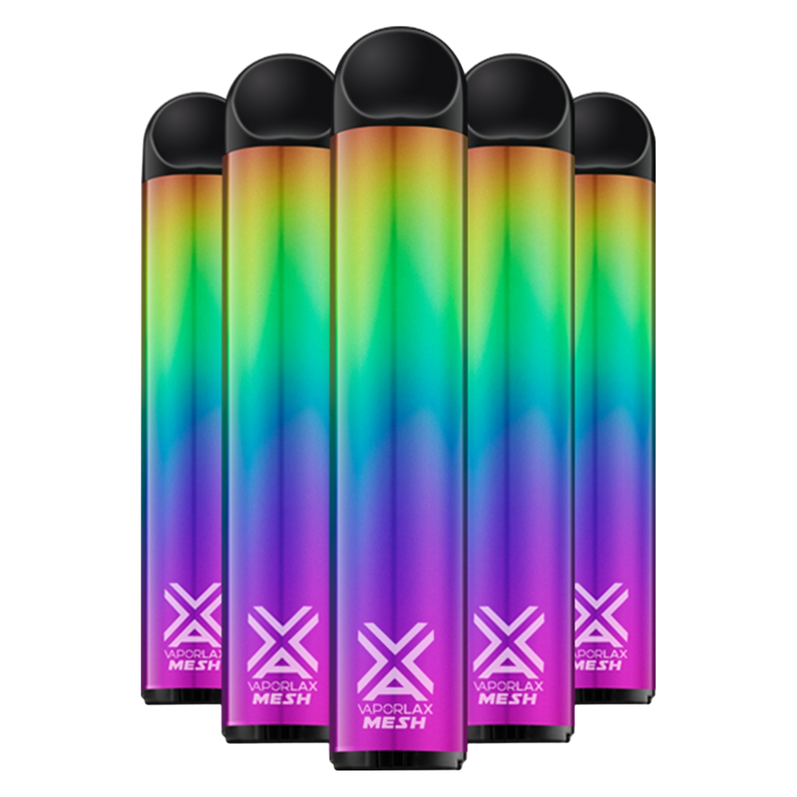 5 Pack VaporLax Disposable Vape Rainbow Mix 50mg 6.5ml
