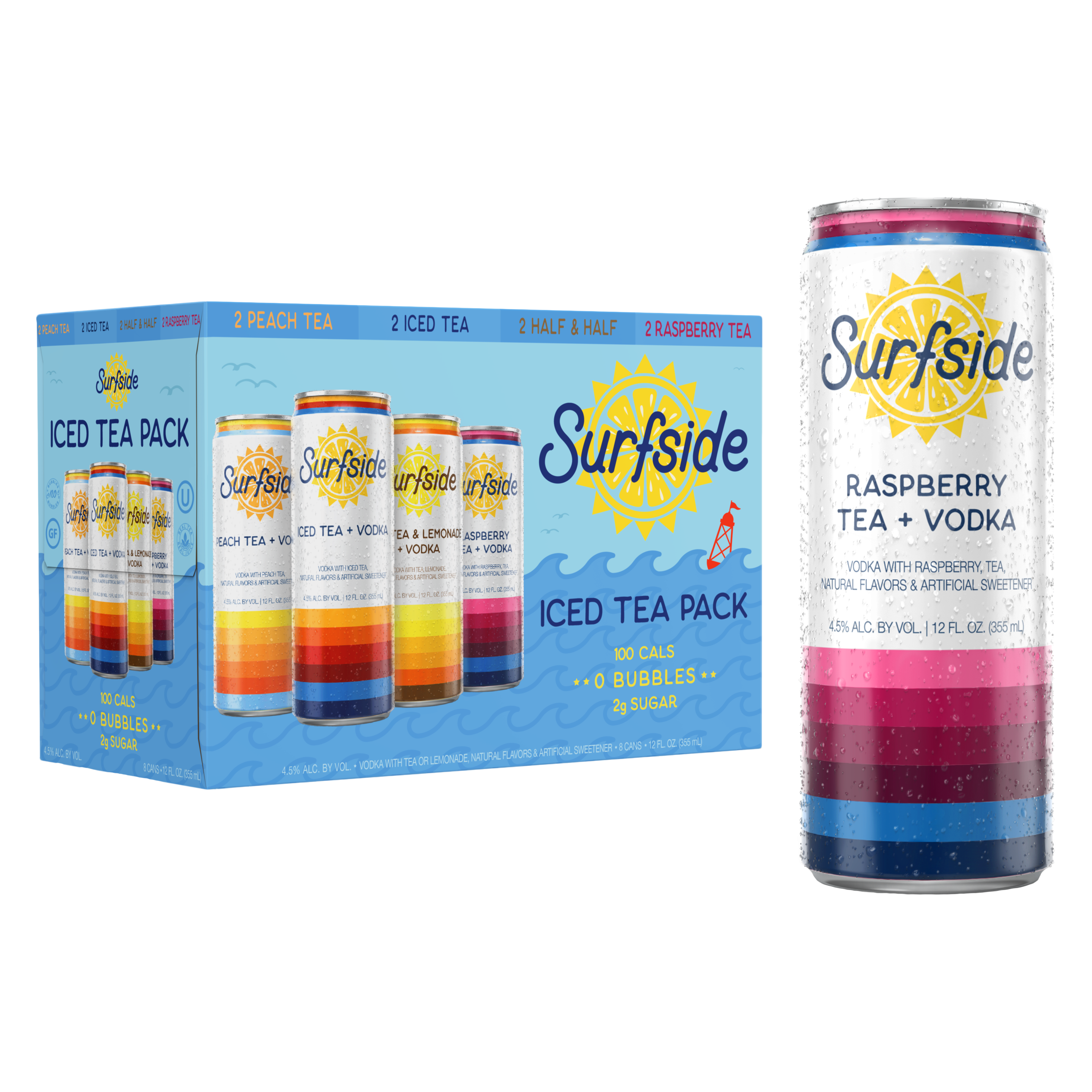 Surfside Iced Tea 8pk 12oz 4.5% ABV
