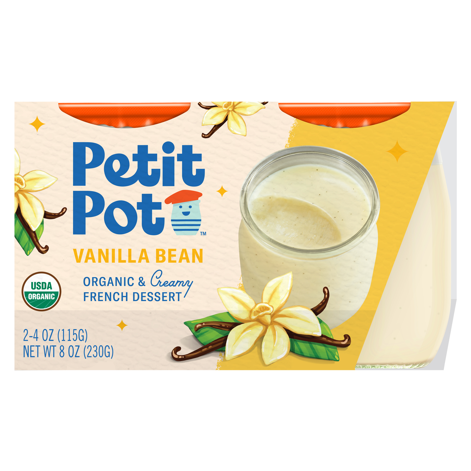 Petit Pot Vanilla Bean Organic French Dessert - 2ct/8oz