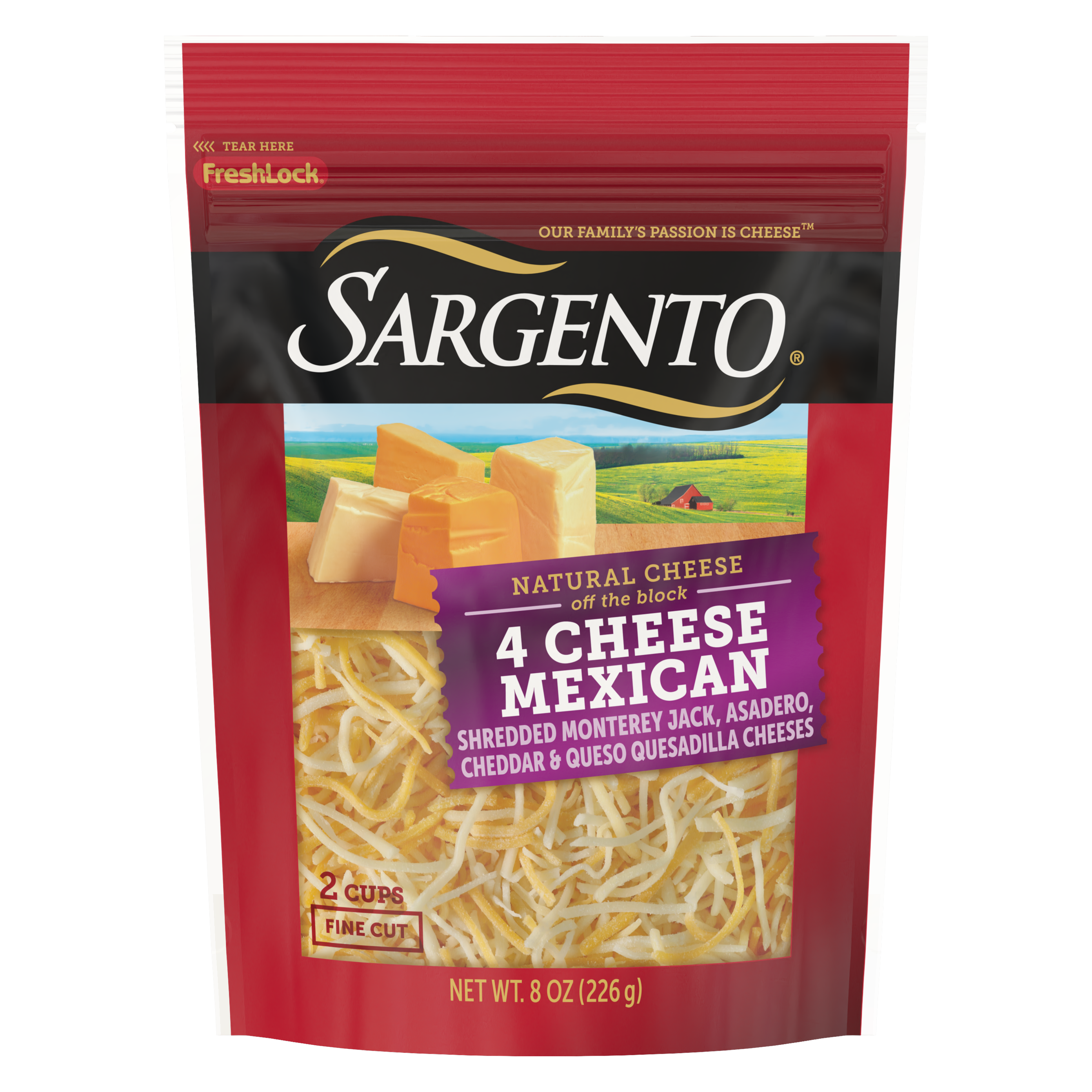 Sargento Natural Finely Shredded 4 Cheese Mexican Blend - 8oz