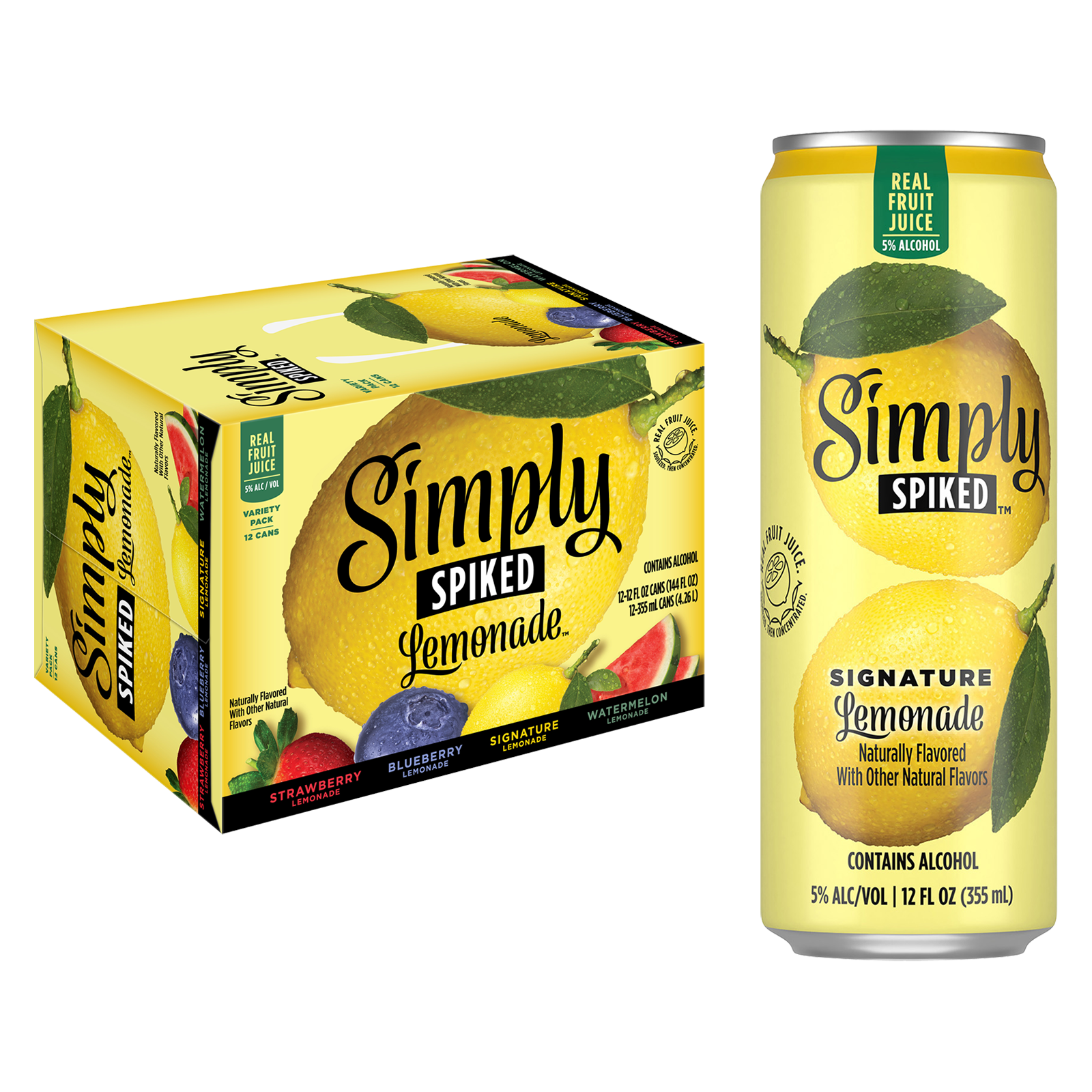 Simply Spiked Lemonade Variety Pack 12pk 12oz Can 5.0% ABV