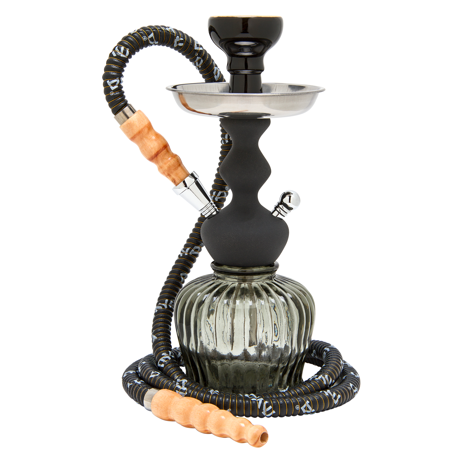 Mya Saray Econo QT Black Stem Smoke Grey Hookah