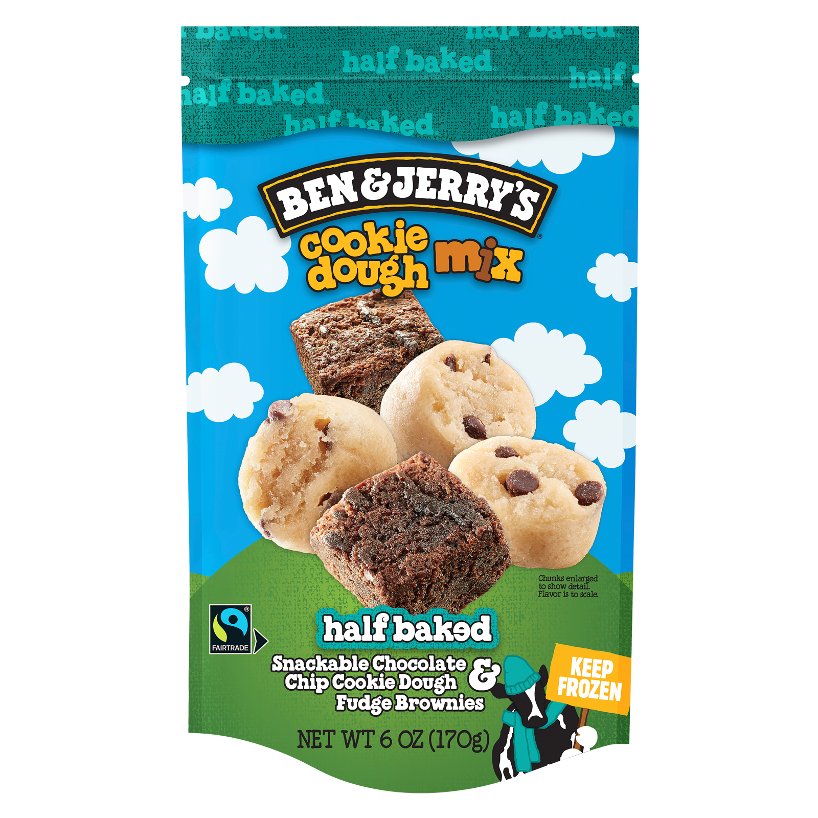 Ben & Jerry's Frozen Half Baked Dough Chunks 6oz
