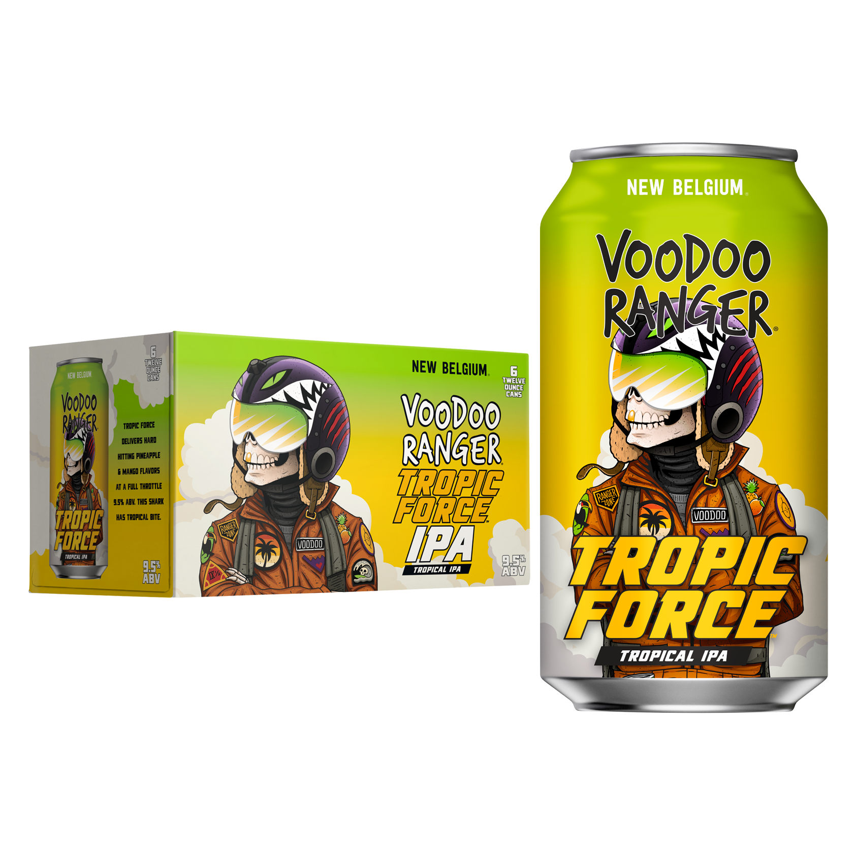New Belgium Voodoo Ranger Tropic Force IPA 6pk 12oz Can 9.5% ABV
