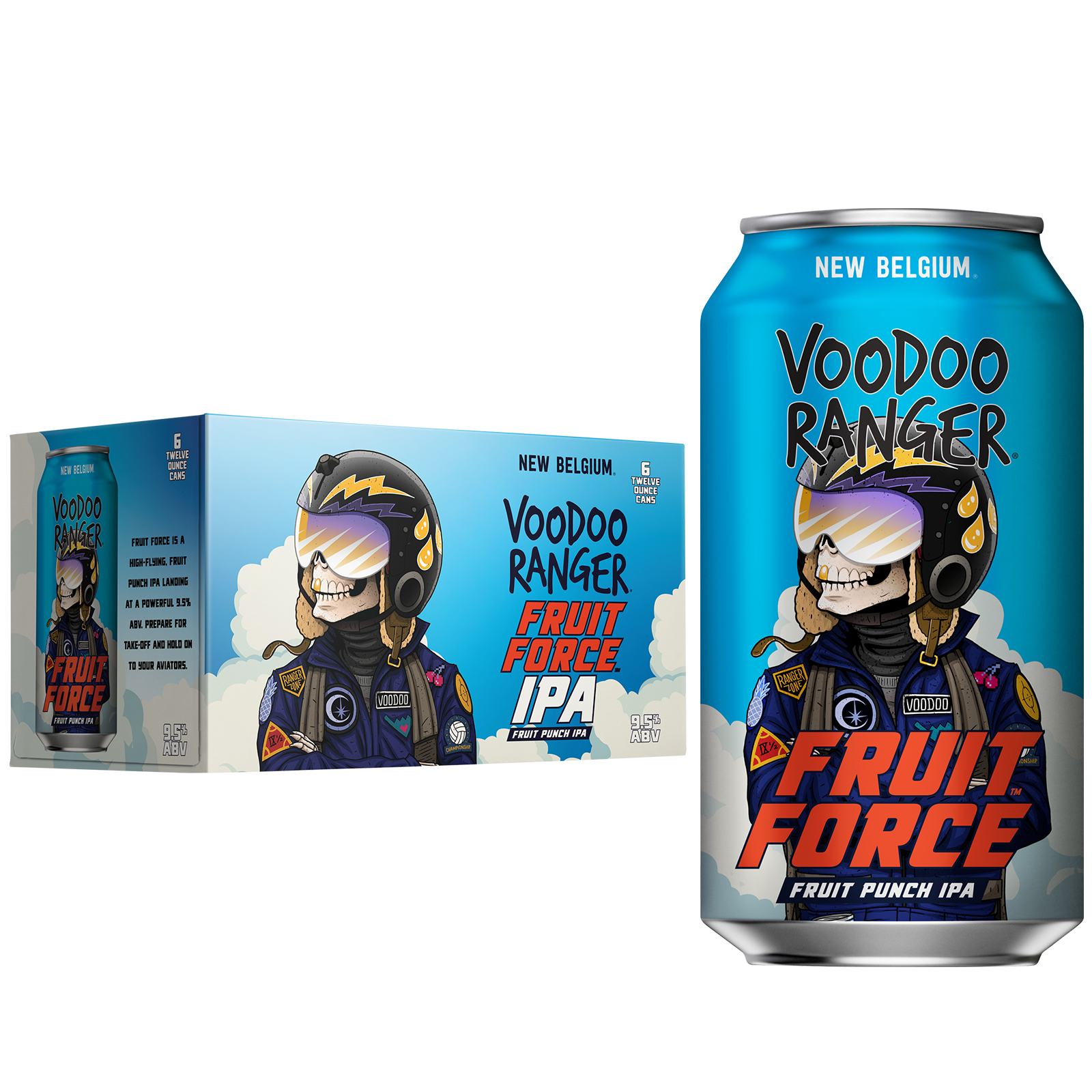 New Belgium Voodoo Ranger Fruit Force IPA 6pk 12oz Can 9.5% ABV